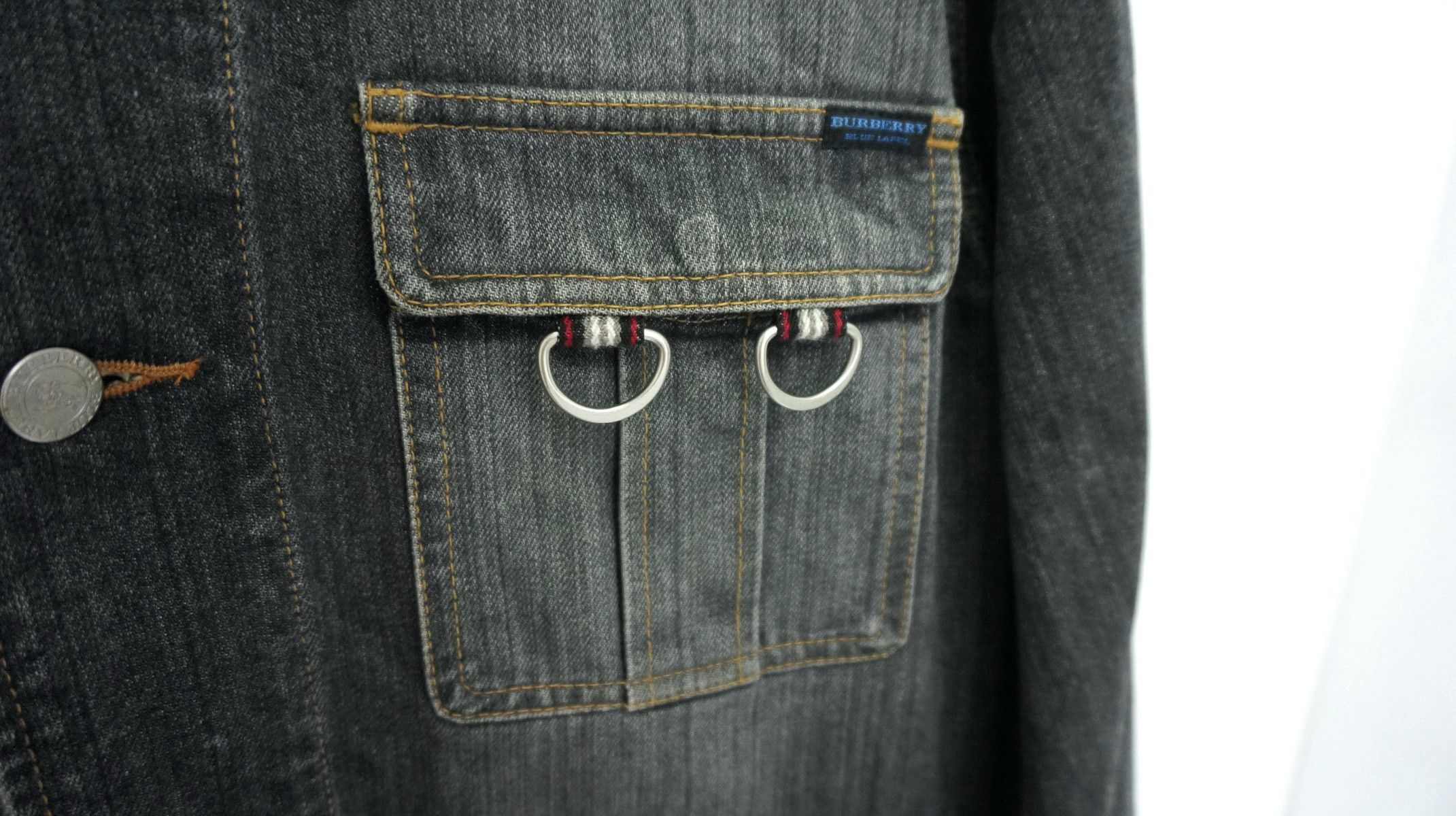 Burberry Rare Vintage BURBERRY BLUE LABEL Denim Worn Jacket Size US M / EU 48-50 / 2 - 5 Thumbnail