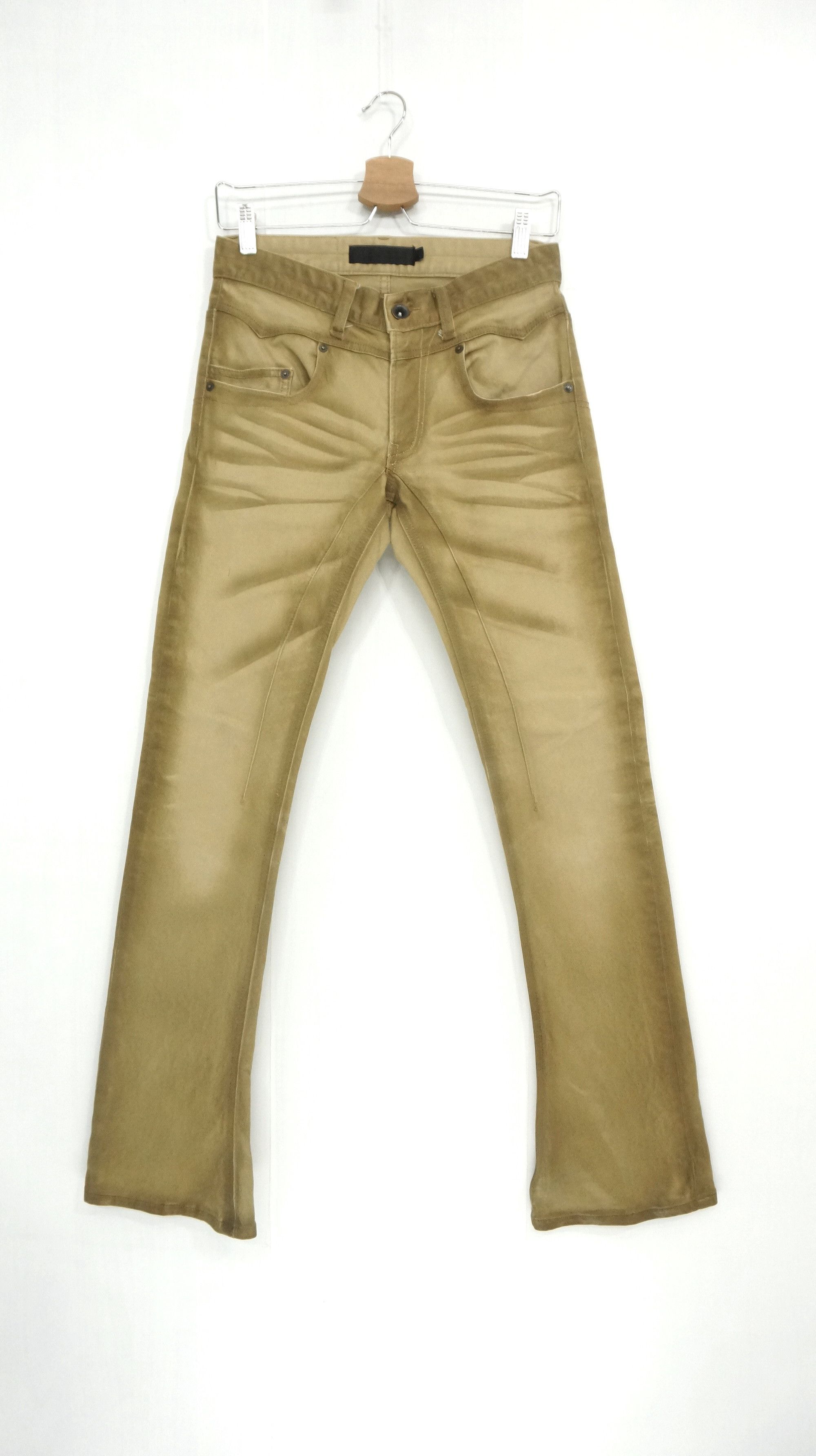 Vtg JACKROSE Skinny Lowrise Flared Soft Waxed Pants -