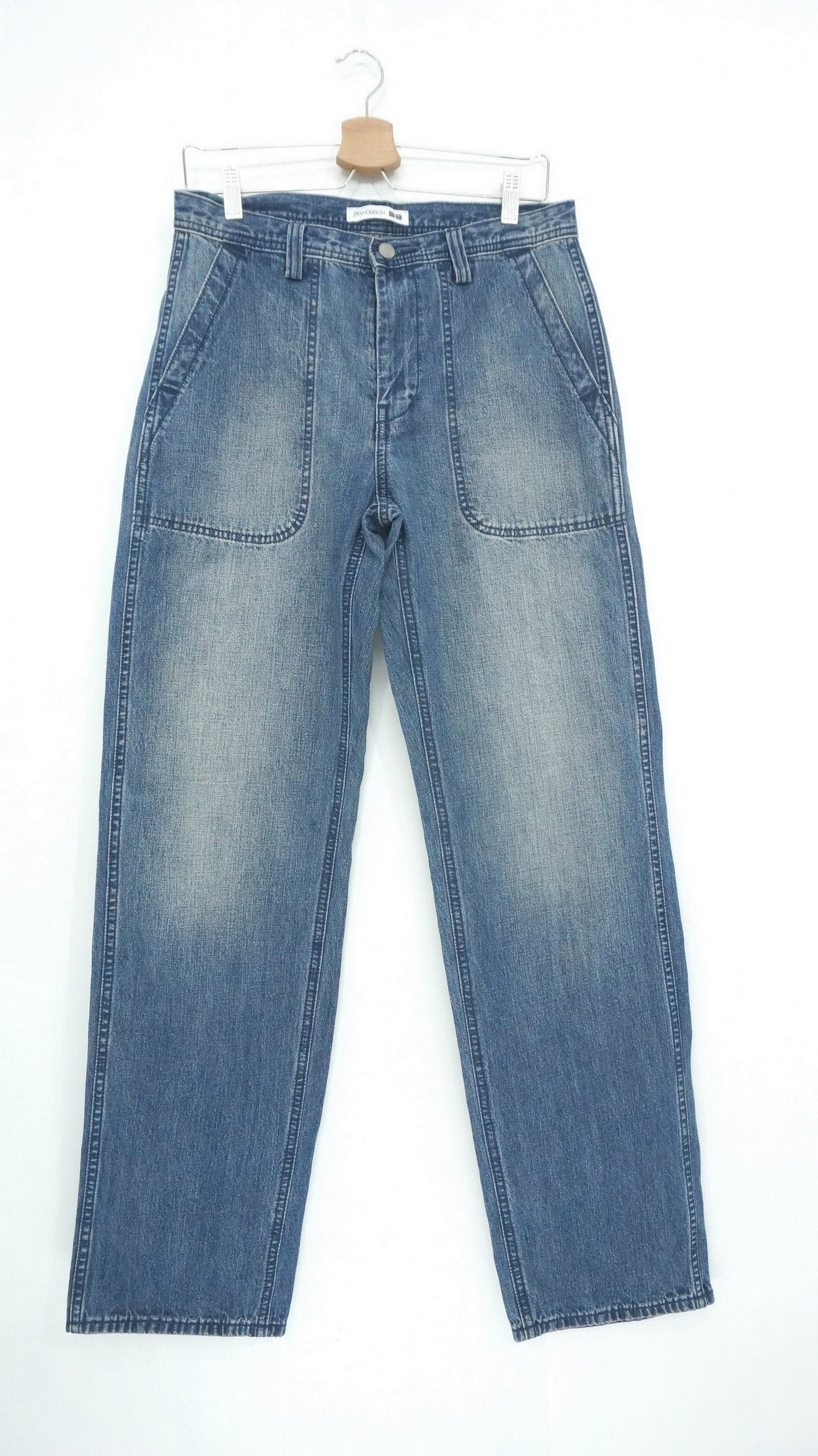 JW Anderson × Uniqlo JW ANDERSON X UNIQLO Fatigue Light Denim Pants Size US 31 - 1 Thumbnail