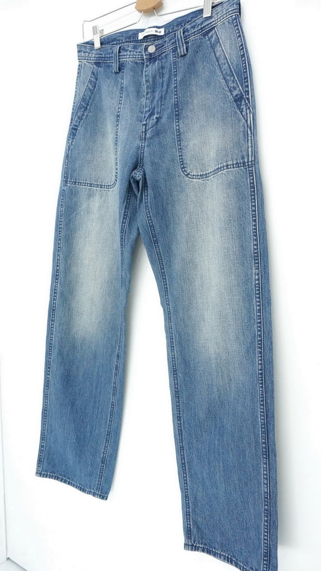 JW Anderson × Uniqlo JW ANDERSON X UNIQLO Fatigue Light Denim Pants Size US 31 - 2 Thumbnail