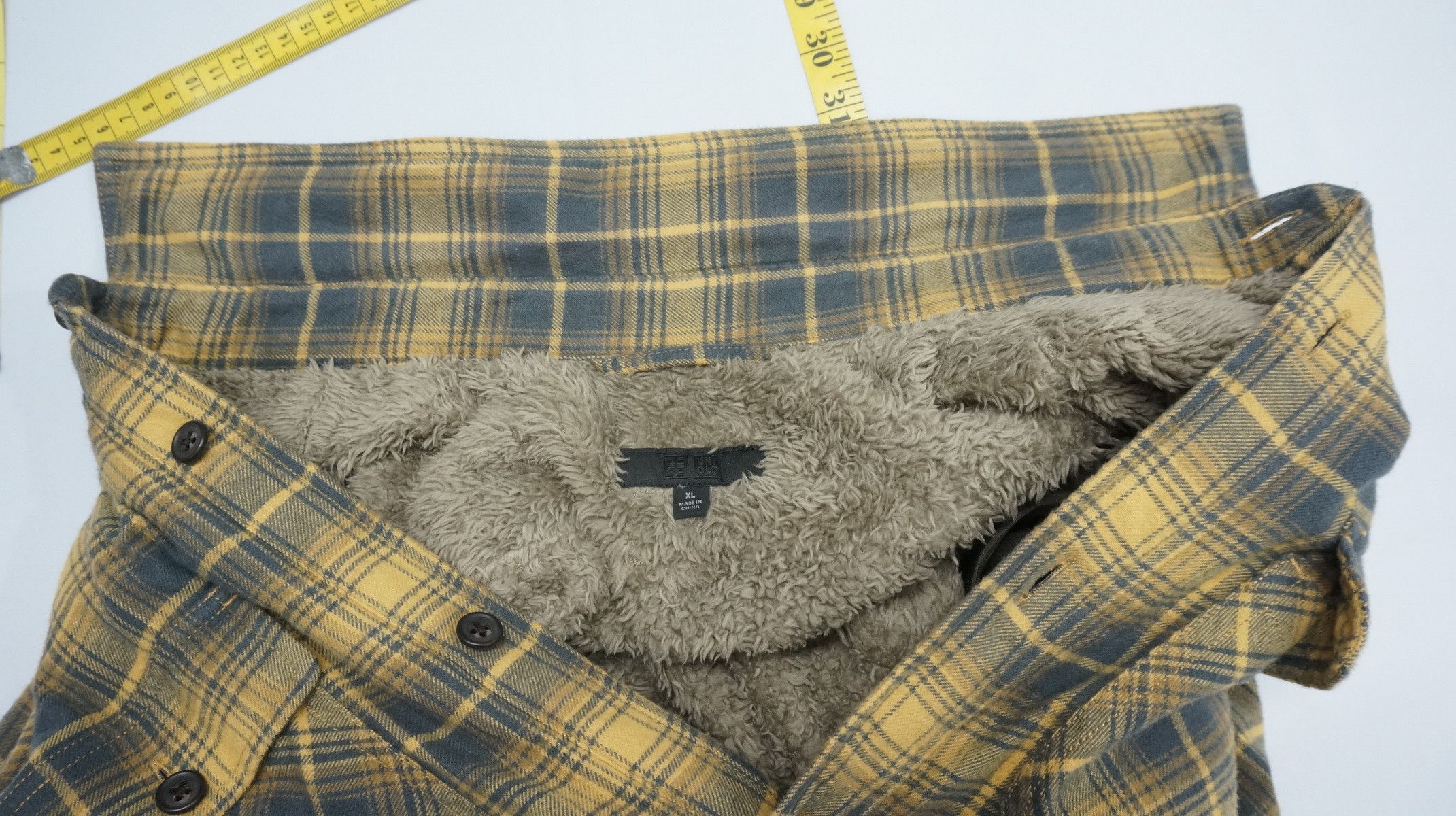 Japanese Brand UNIQLO Plaid Tartan Flannel Fleece Lined Size US L / EU 52-54 / 3 - 13 Thumbnail