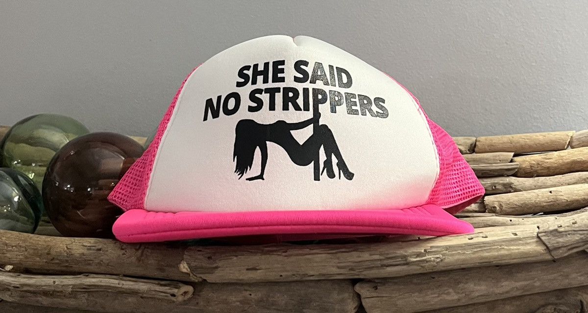 Other FinalSale! VTG Y2K She Said No Strippers Party Hat Size ONE SIZE - 1 Thumbnail