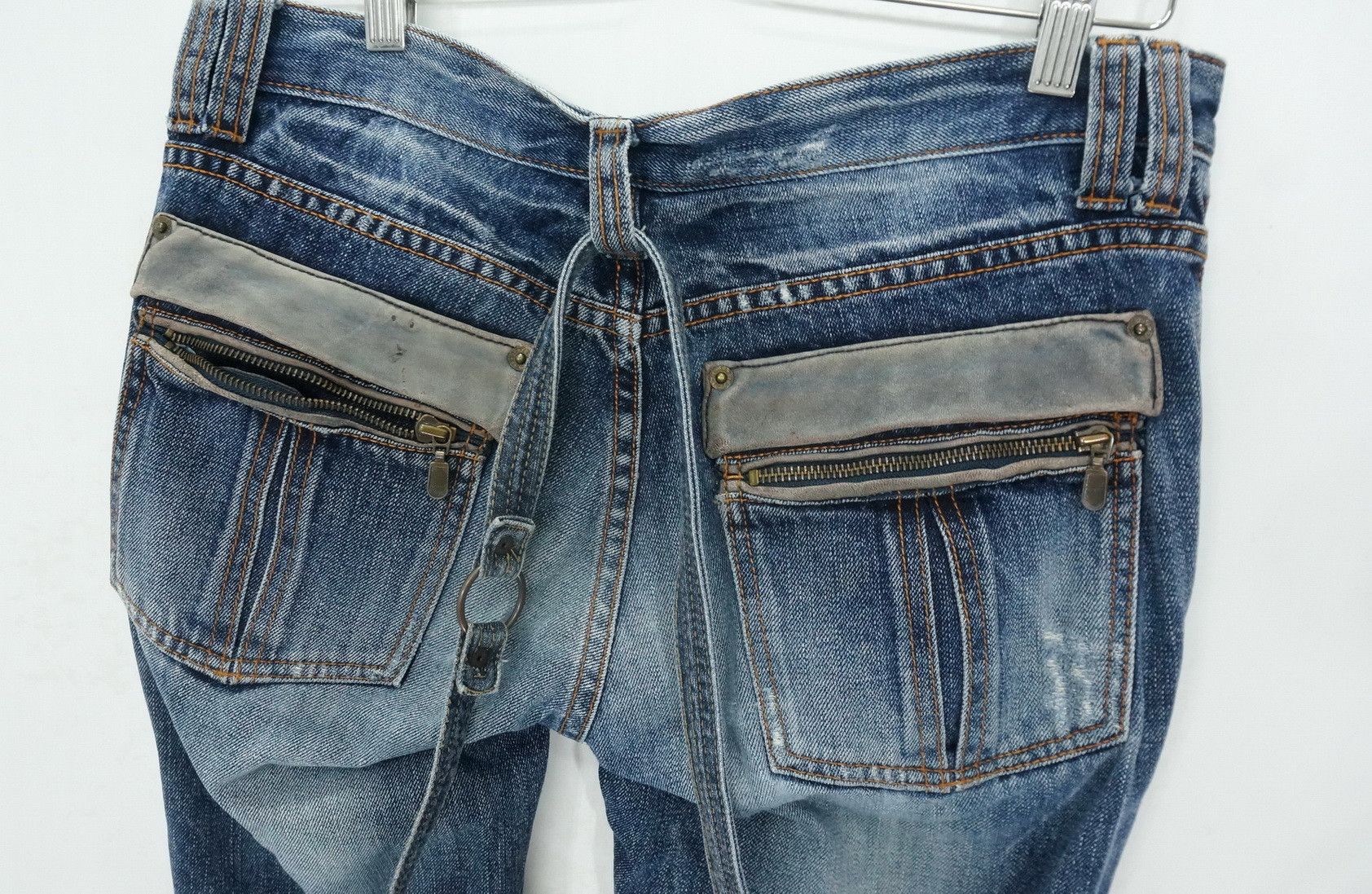Japanese Brand 🔥Vtg! PPFM Peyton Place For Men Lowrise Jeans Cow Leather Size US 30 / EU 46 - 13 Thumbnail