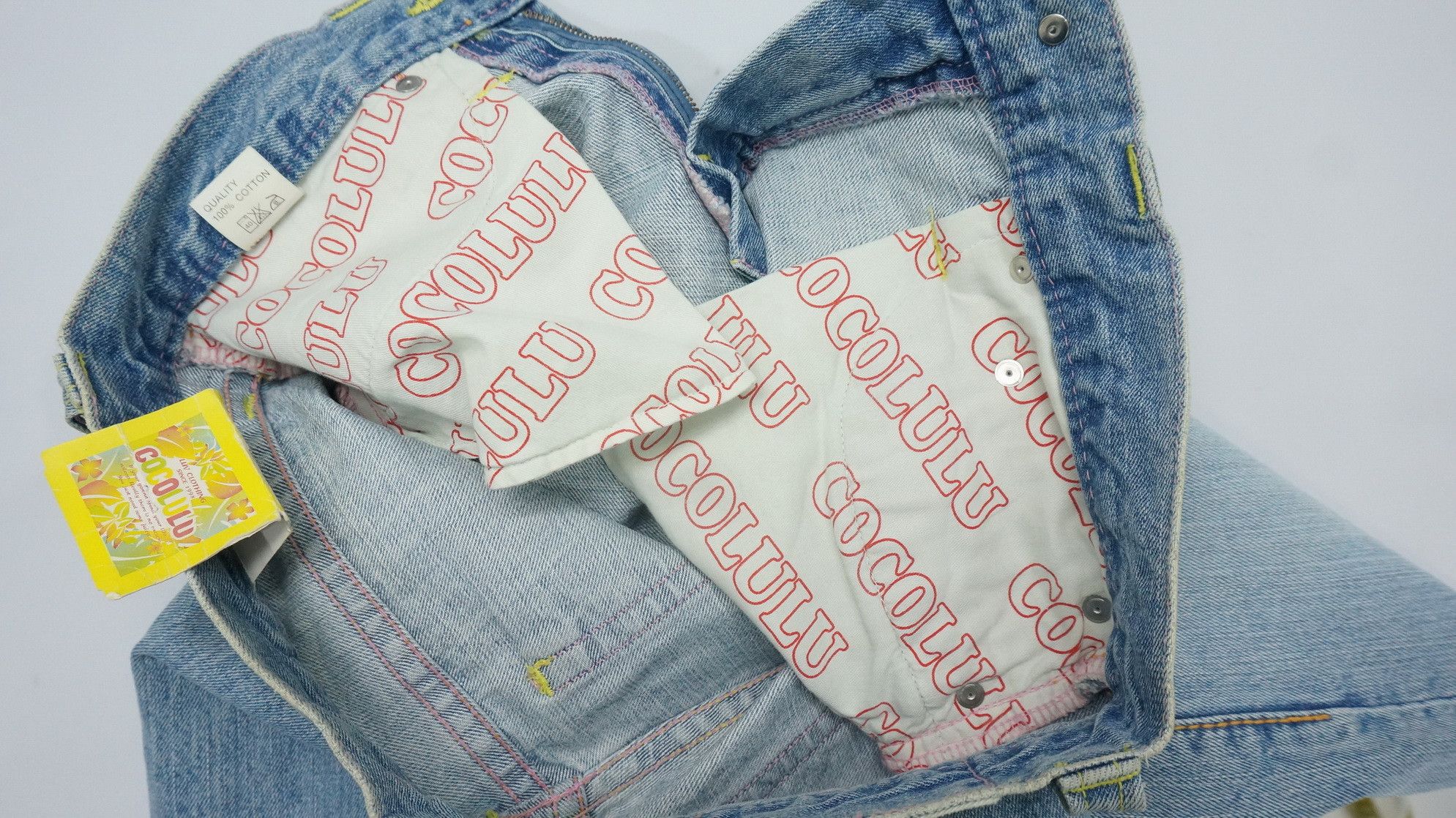Japanese Brand Japan CO LU Light Blue Short rise Jeans New Old Stock Size US 29 - 16 Thumbnail