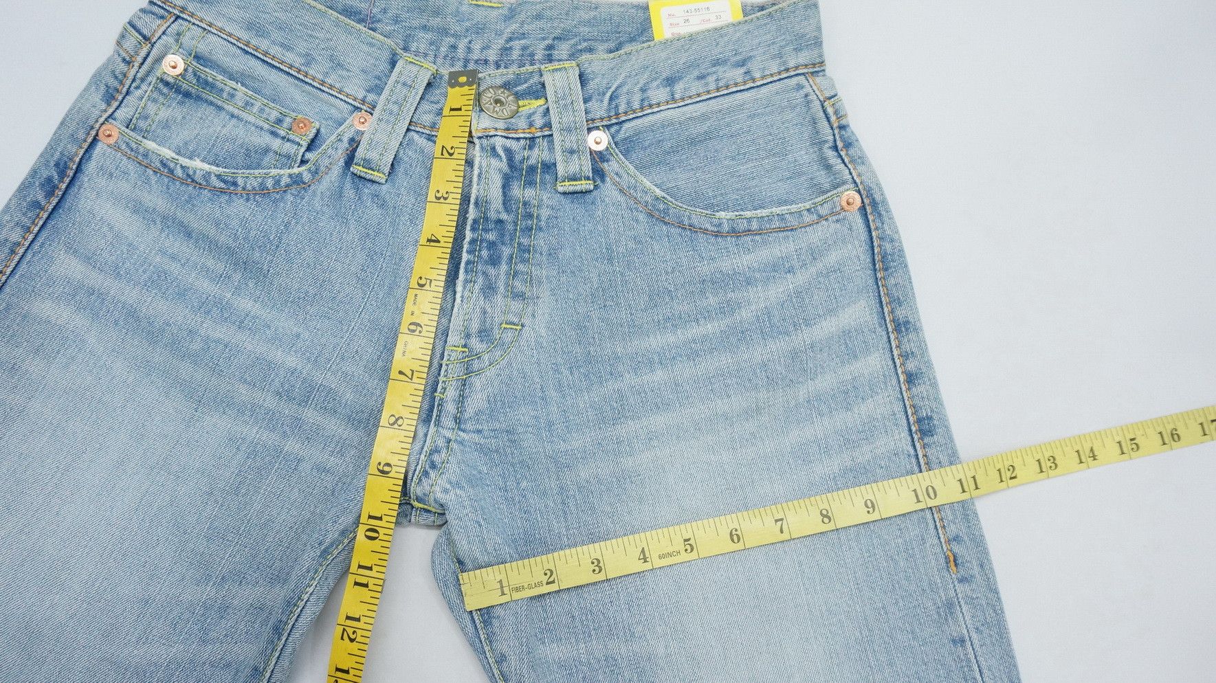 Japanese Brand Japan CO LU Light Blue Short rise Jeans New Old Stock Size US 29 - 11 Thumbnail