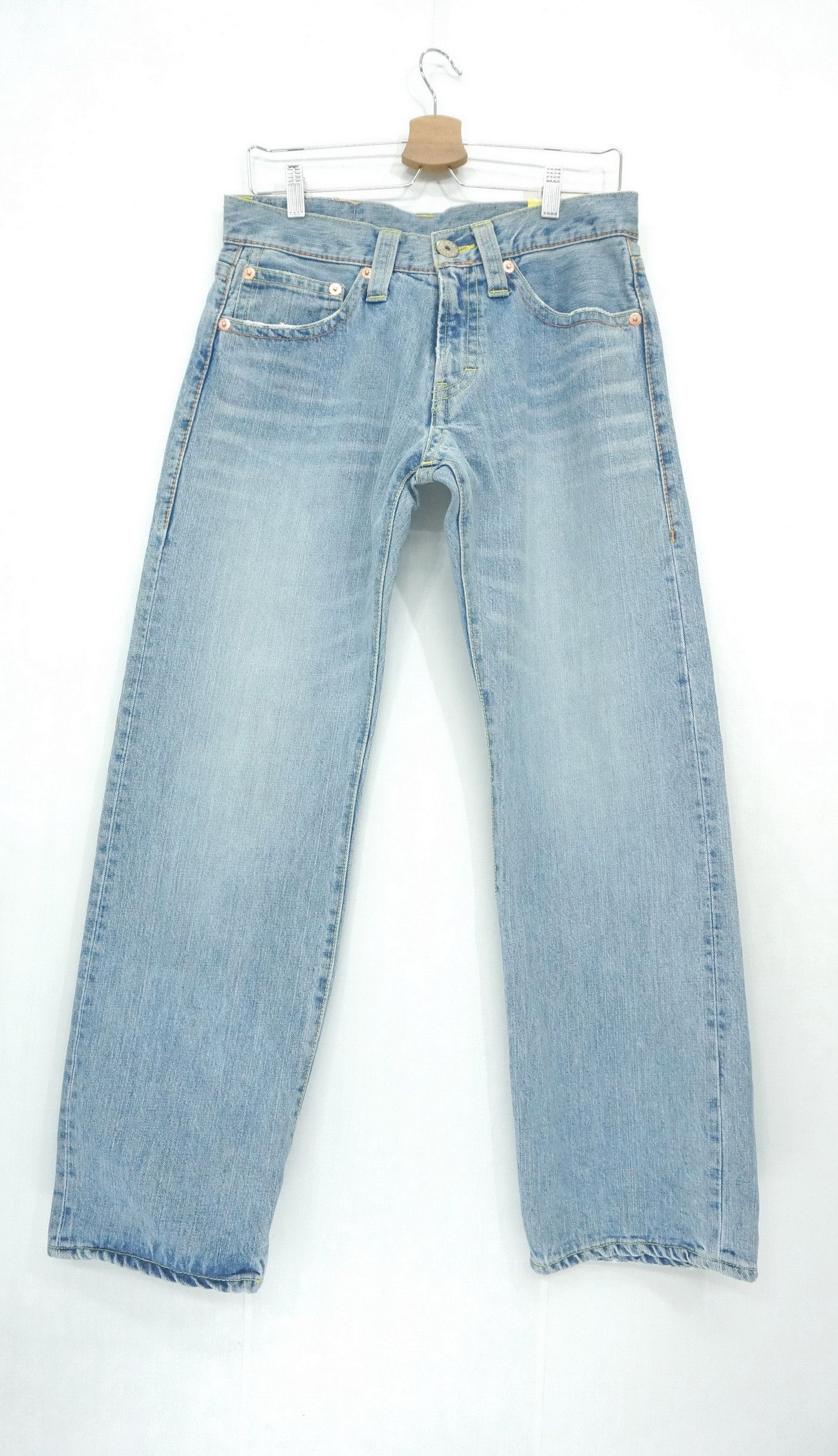Japanese Brand Japan CO LU Light Blue Short rise Jeans New Old Stock Size US 29 - 2 Thumbnail