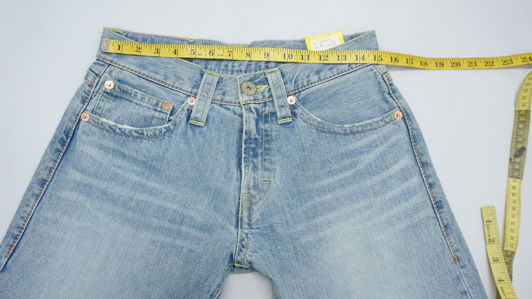 Japanese Brand Japan CO LU Light Blue Short rise Jeans New Old Stock Size US 29 - 10 Thumbnail