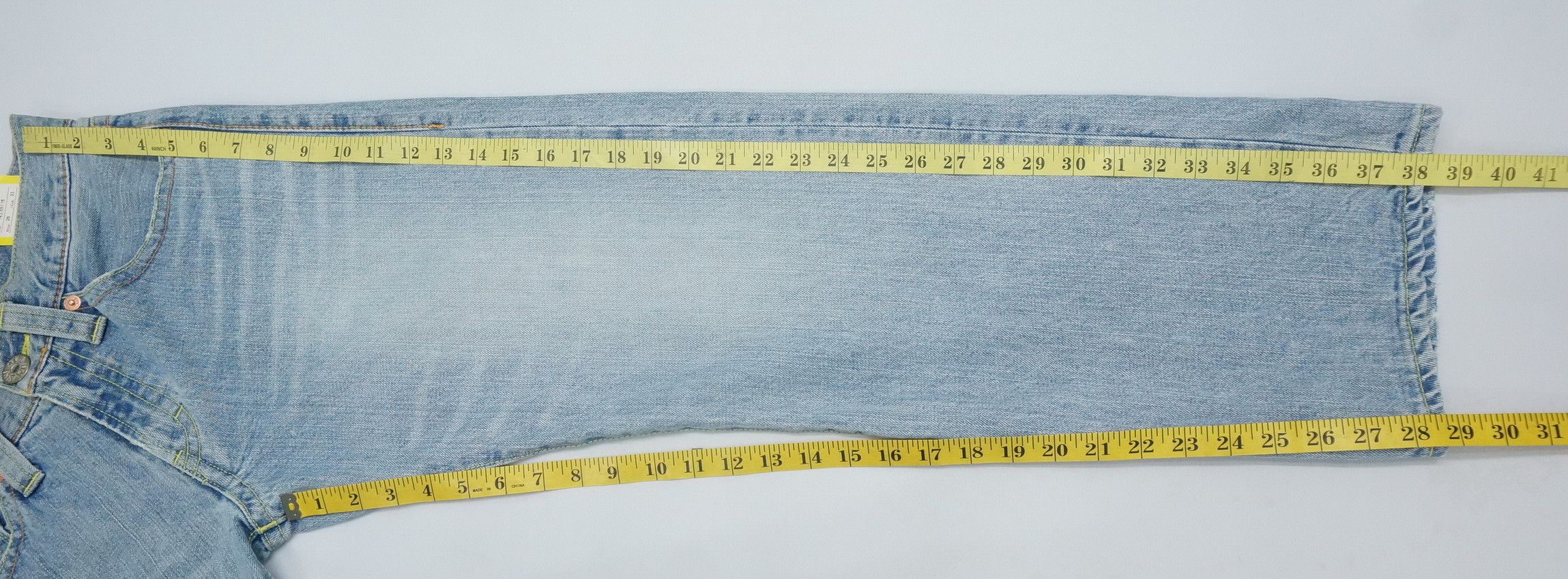 Japanese Brand Japan CO LU Light Blue Short rise Jeans New Old Stock Size US 29 - 12 Thumbnail