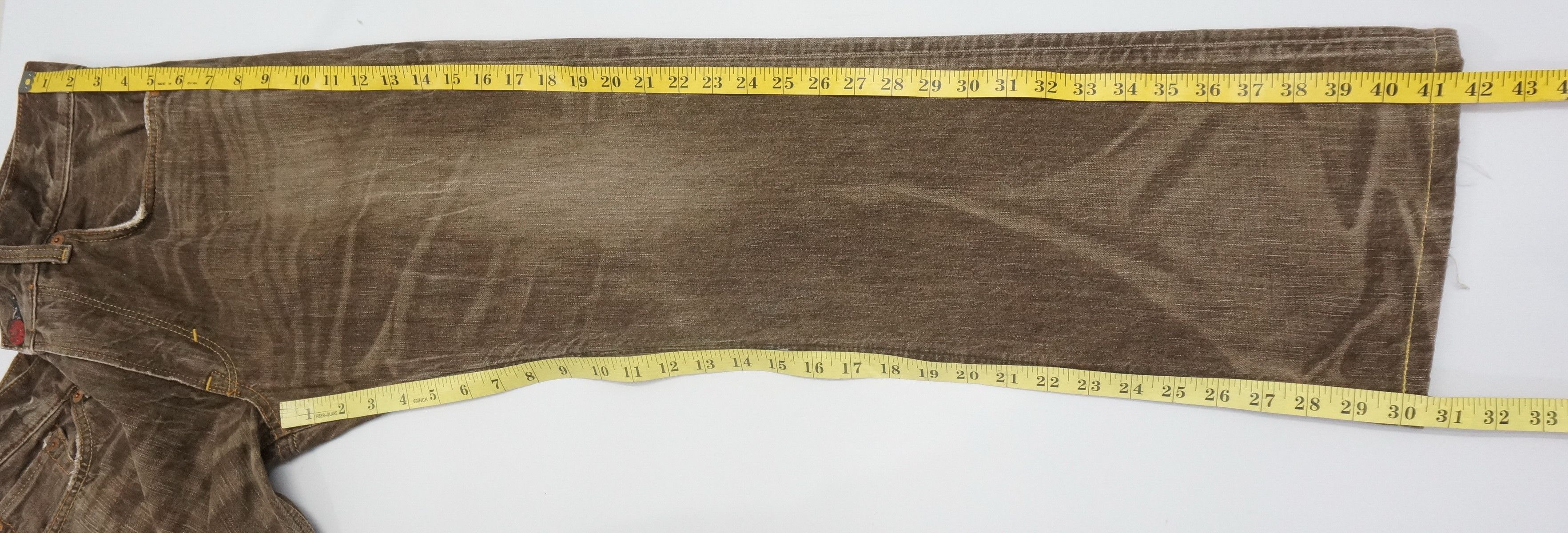 Edwin Flared 🔥 Edwin 503 Blue Trip Vintage Brown Jeans Size US 37 - 16 Thumbnail
