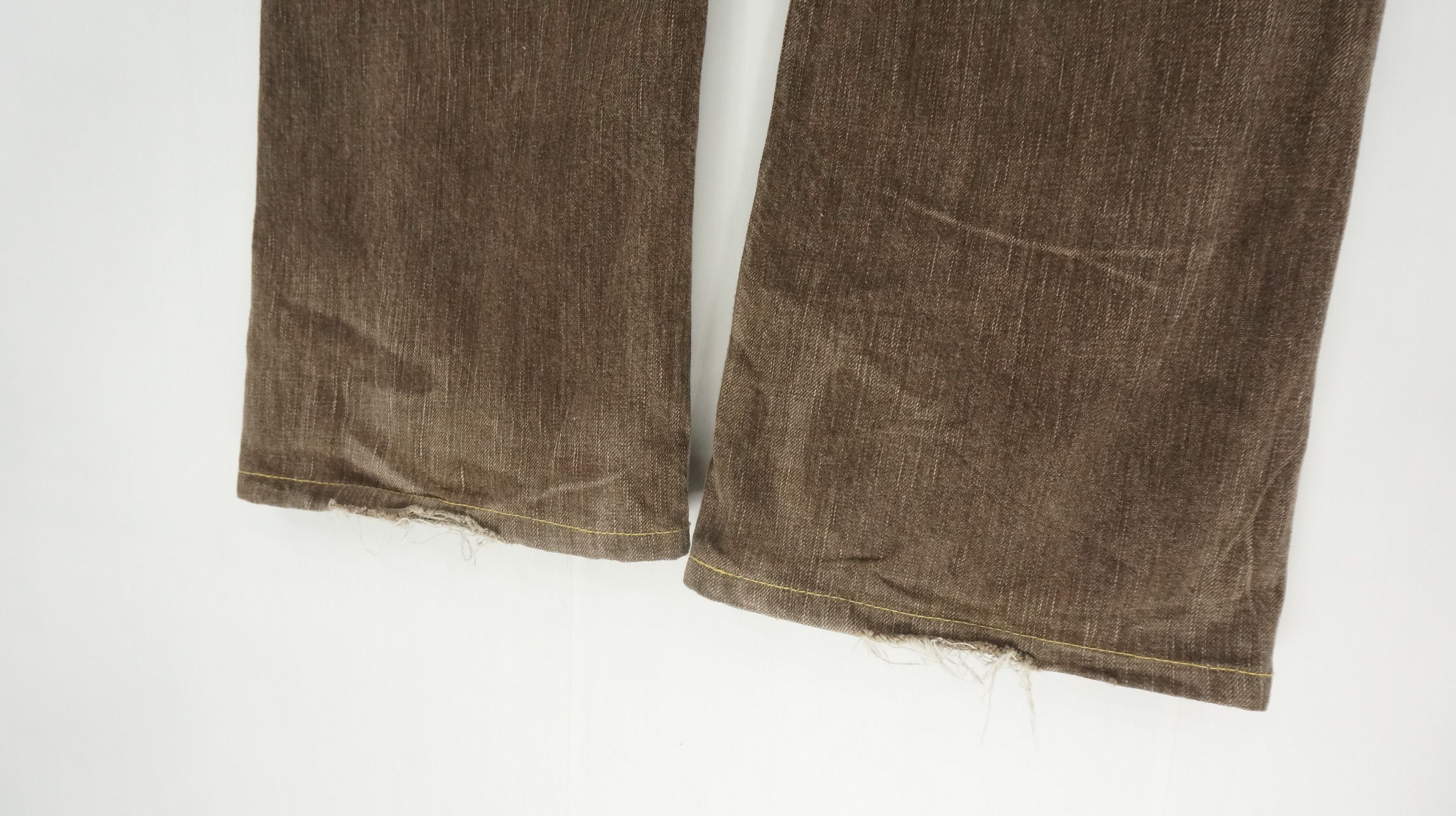 Edwin Flared 🔥 Edwin 503 Blue Trip Vintage Brown Jeans Size US 37 - 9 Thumbnail