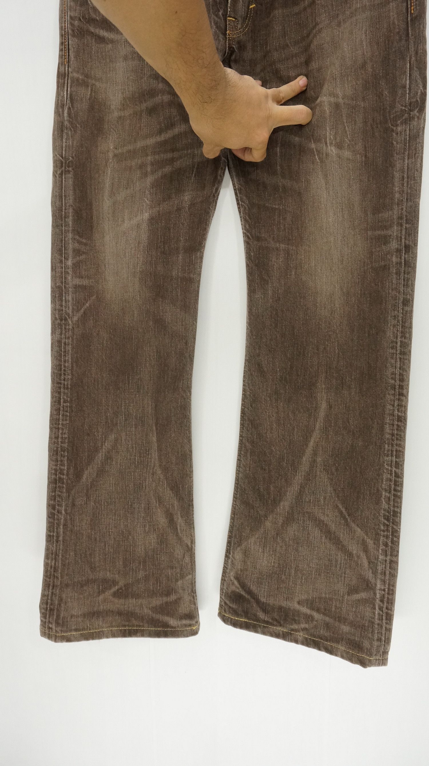 Edwin Flared 🔥 Edwin 503 Blue Trip Vintage Brown Jeans Size US 37 - 8 Thumbnail