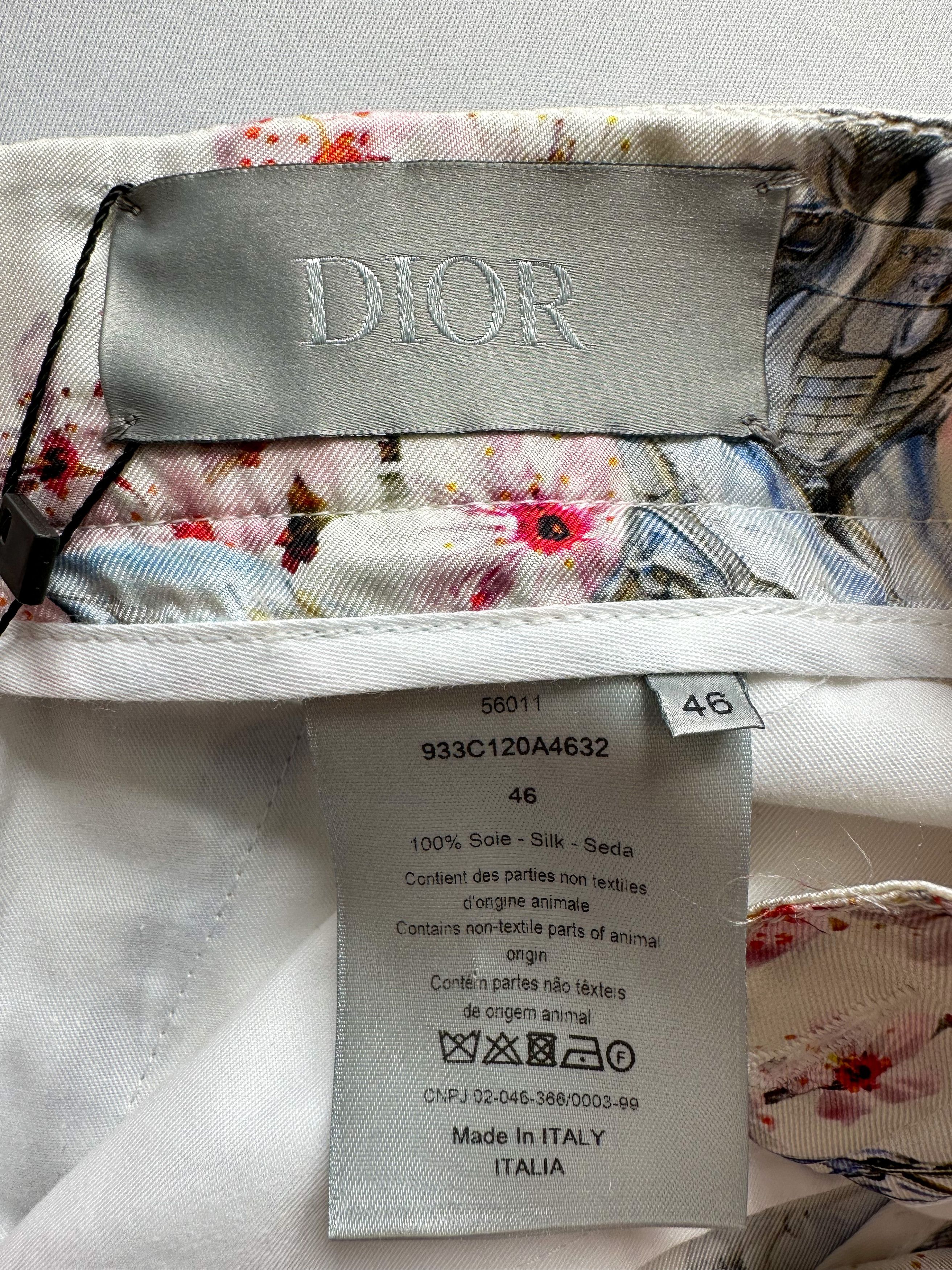 Club Sorayama × Dior Dior Sorayama Cherry Blossom Spell Out Silk Shorts Size US 30 / EU 46 - 3 Thumbnail