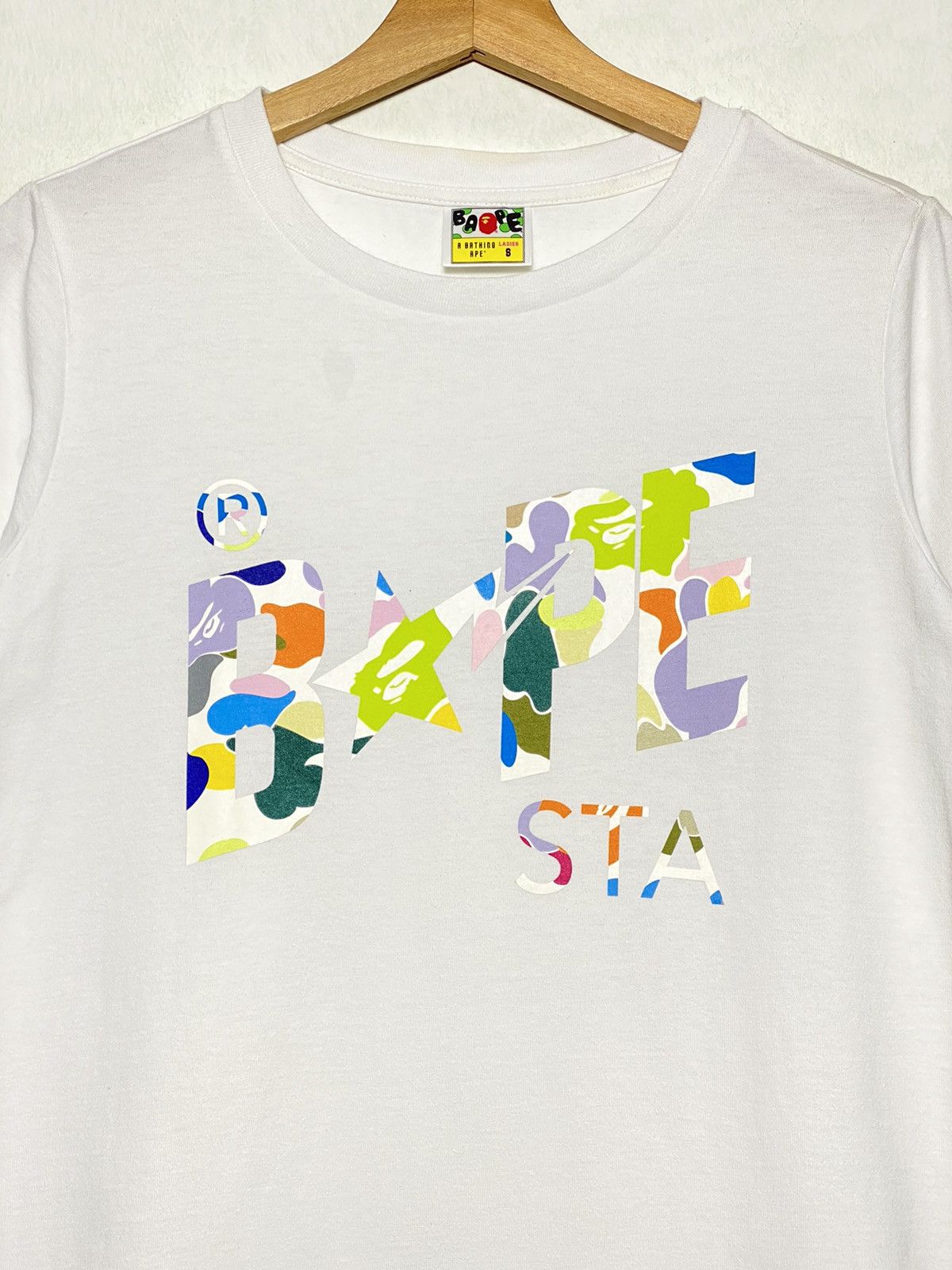 Bape Multi Camo Bape Sta Logo Tee Size S / US 4 / IT 40 - 2 Thumbnail