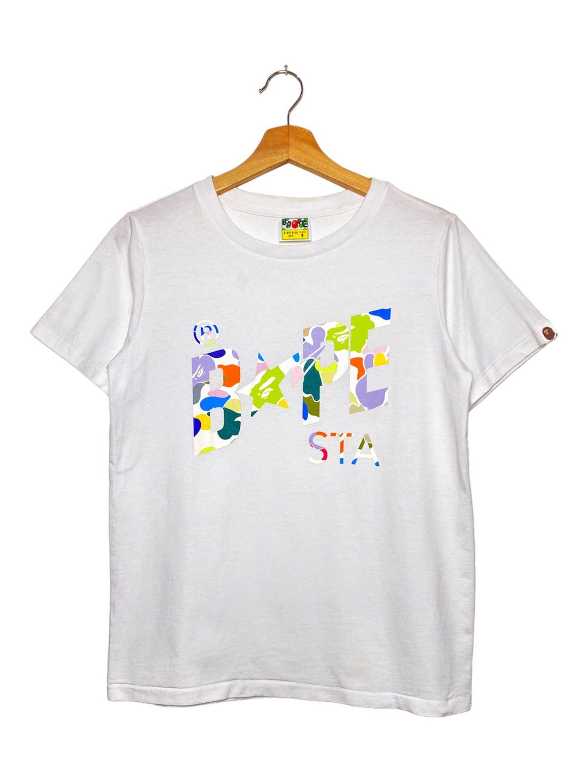 Bape Multi Camo Bape Sta Logo Tee Size S / US 4 / IT 40 - 1 Thumbnail
