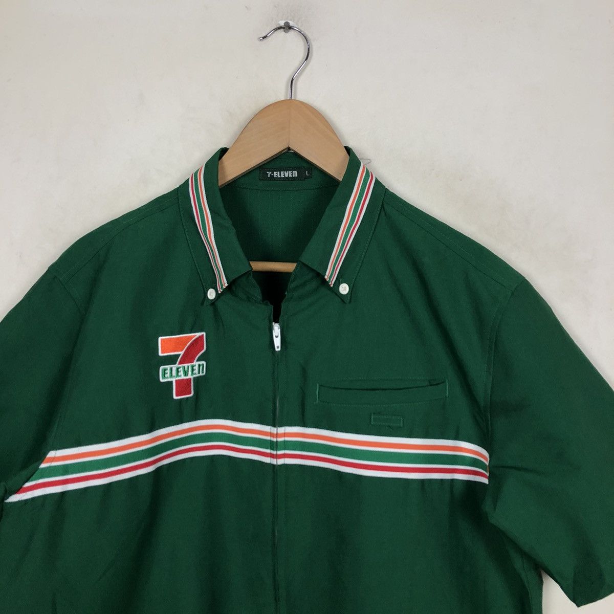 Japanese Brand VINTAGE 7-ELEVEN WORKER WEAR ZIPPER Size US L / EU 52-54 / 3 - 4 Thumbnail