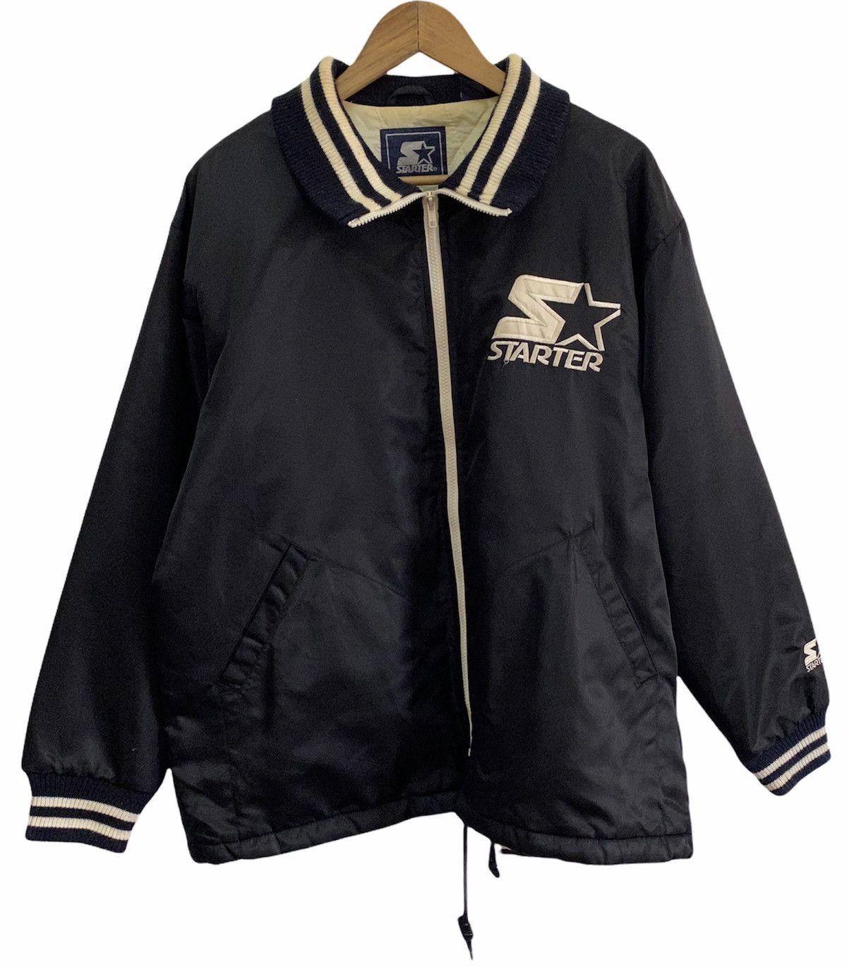 Starter 🔥VINTAGE STARTER USA VARSITY ZIPPER JACKET Size US XL / EU 56 / 4 - 2 Thumbnail
