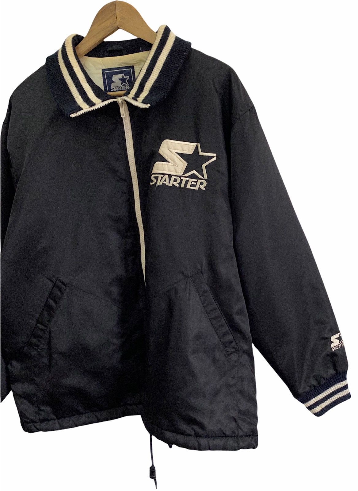 Starter 🔥VINTAGE STARTER USA VARSITY ZIPPER JACKET Size US XL / EU 56 / 4 - 3 Thumbnail