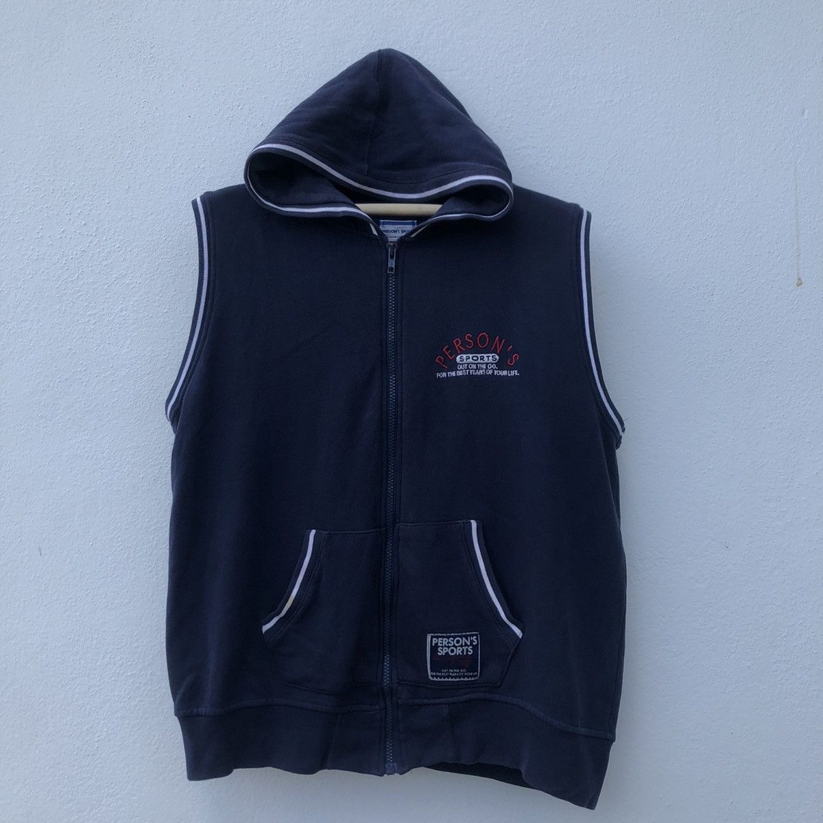 Japanese Brand Tank Top Sleeve Less Hoodie by Person's Sport Size US L / EU 52-54 / 3 - 2 Thumbnail