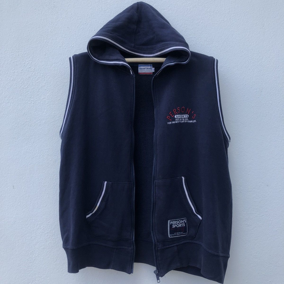 Japanese Brand Tank Top Sleeve Less Hoodie by Person's Sport Size US L / EU 52-54 / 3 - 6 Thumbnail