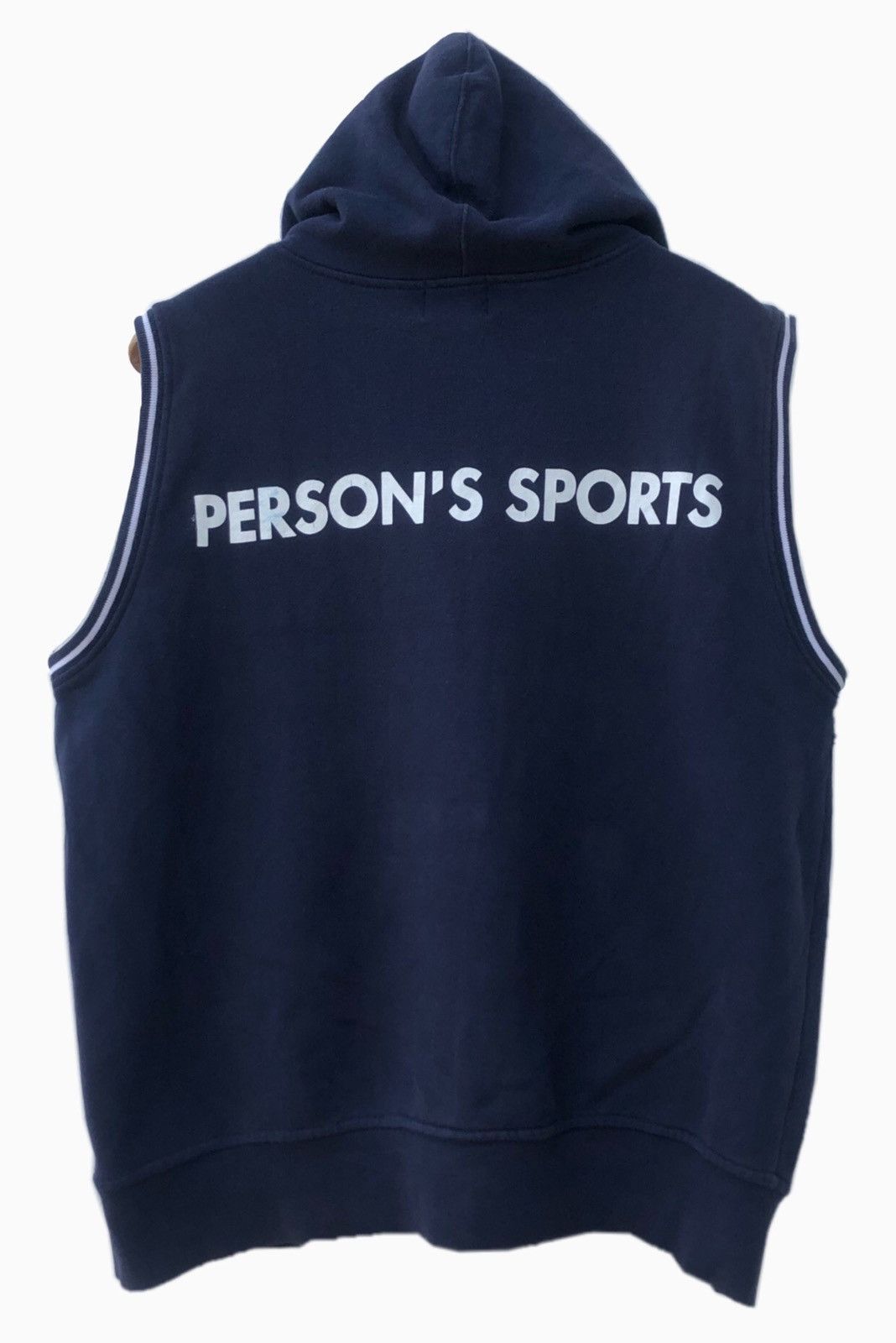 Japanese Brand Tank Top Sleeve Less Hoodie by Person's Sport Size US L / EU 52-54 / 3 - 1 Thumbnail