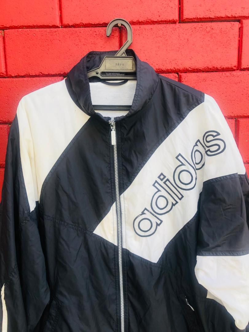 Adidas Vintage Adidas 90s Designer Fashion Style Windbreakers Size US L / EU 52-54 / 3 - 3 Thumbnail