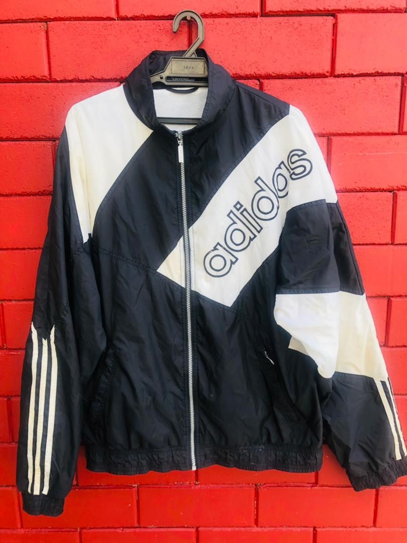 Adidas Vintage Adidas 90s Designer Fashion Style Windbreakers Size US L / EU 52-54 / 3 - 1 Thumbnail