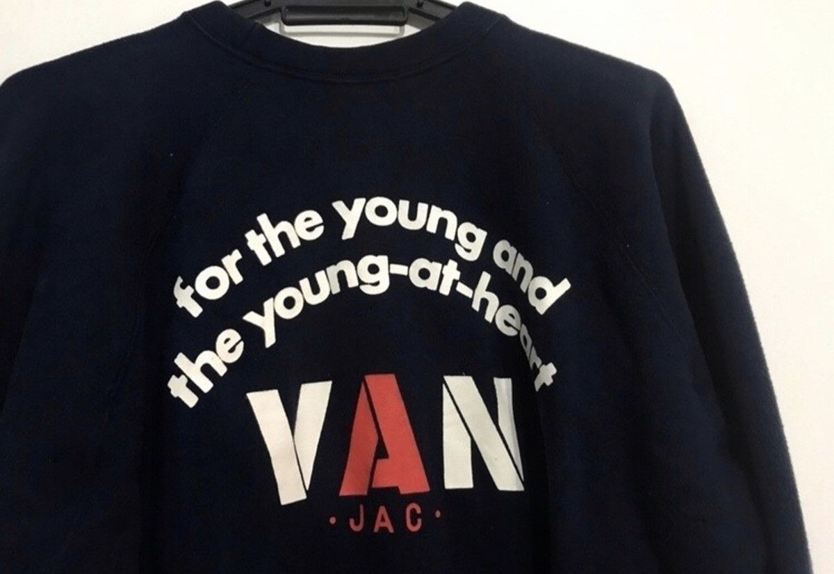 Japanese Brand VAN JAC Sweatshirt Jumper Spellout Embroidered Logo Size US M / EU 48-50 / 2 - 2 Thumbnail