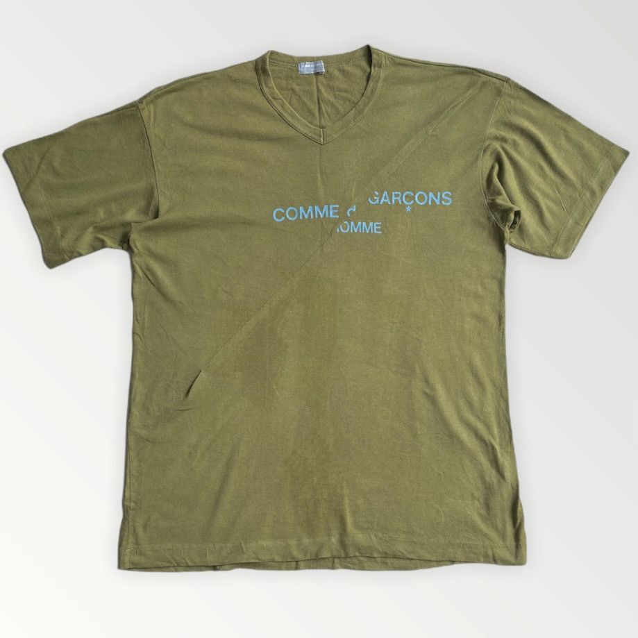 Comme des Garcons Vintage 1997 Diagonal Stitch Logo T Shirt Size US L / EU 52-54 / 3 - 1 Thumbnail