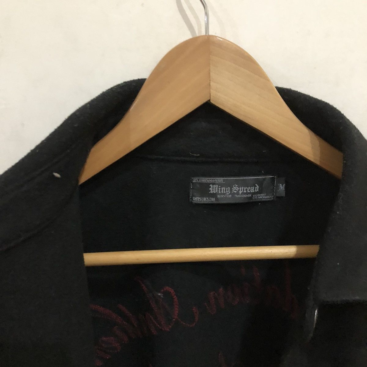 Japanese Brand Wing Spread.co Big Logo Wool Button Jacket Size US M / EU 48-50 / 2 - 11 Thumbnail
