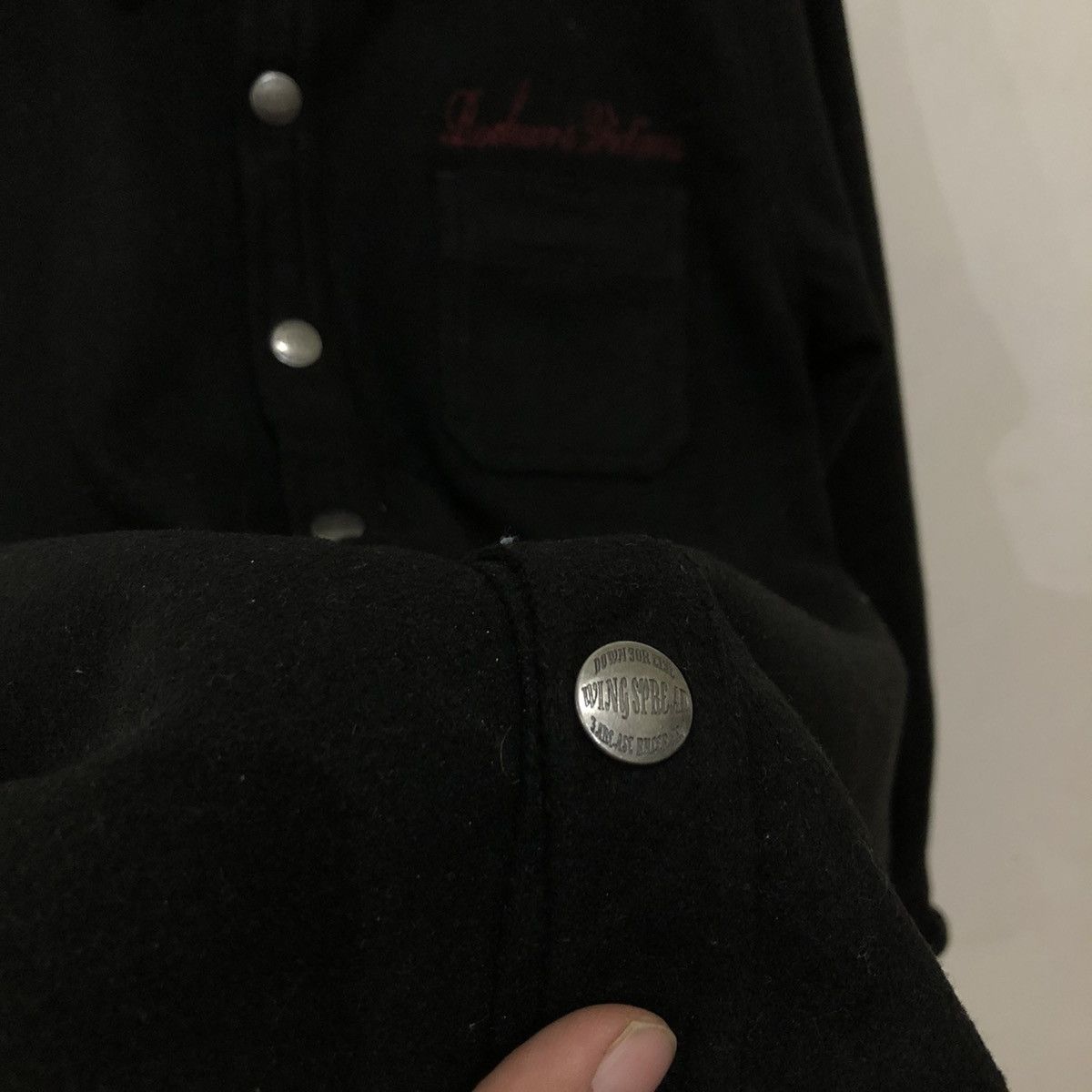 Japanese Brand Wing Spread.co Big Logo Wool Button Jacket Size US M / EU 48-50 / 2 - 6 Thumbnail