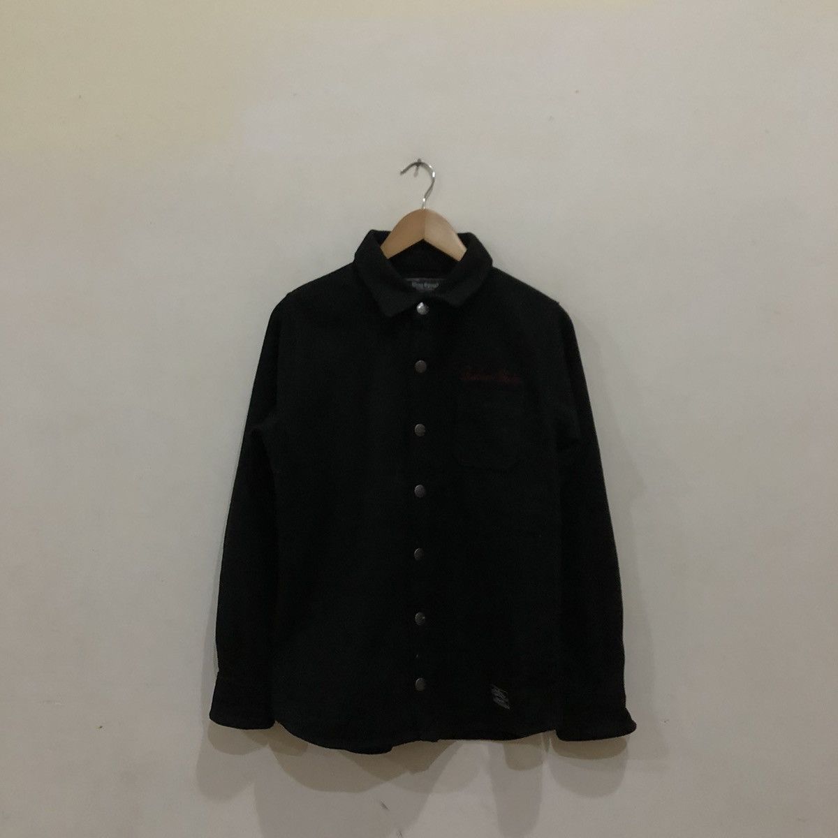 Japanese Brand Wing Spread.co Big Logo Wool Button Jacket Size US M / EU 48-50 / 2 - 2 Thumbnail