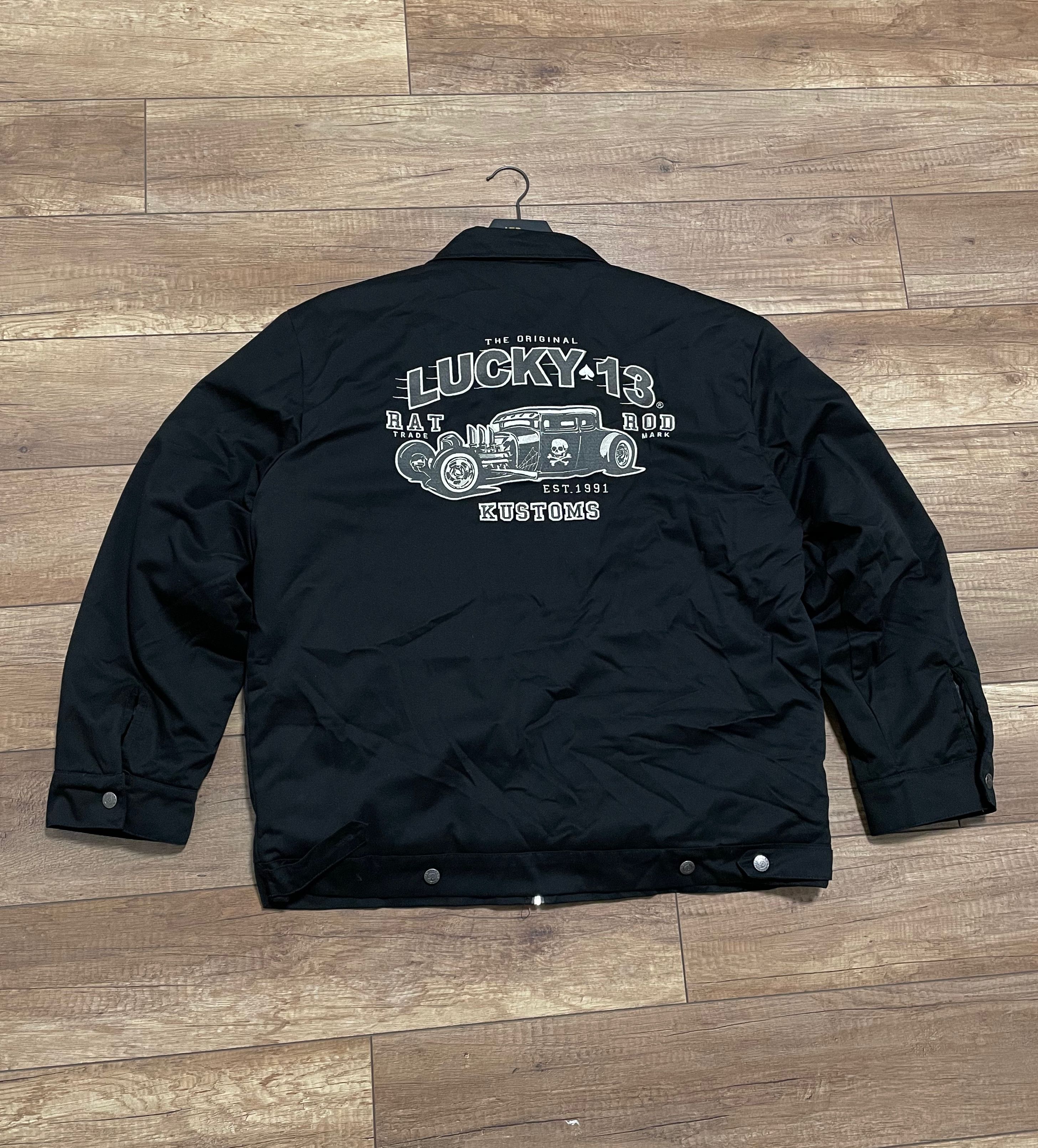 Band Tees Vintage Lucky 13 Garage Biker Rap Oversized Bomber Jacket Size US XXL / EU 58 / 5 - 1 Thumbnail