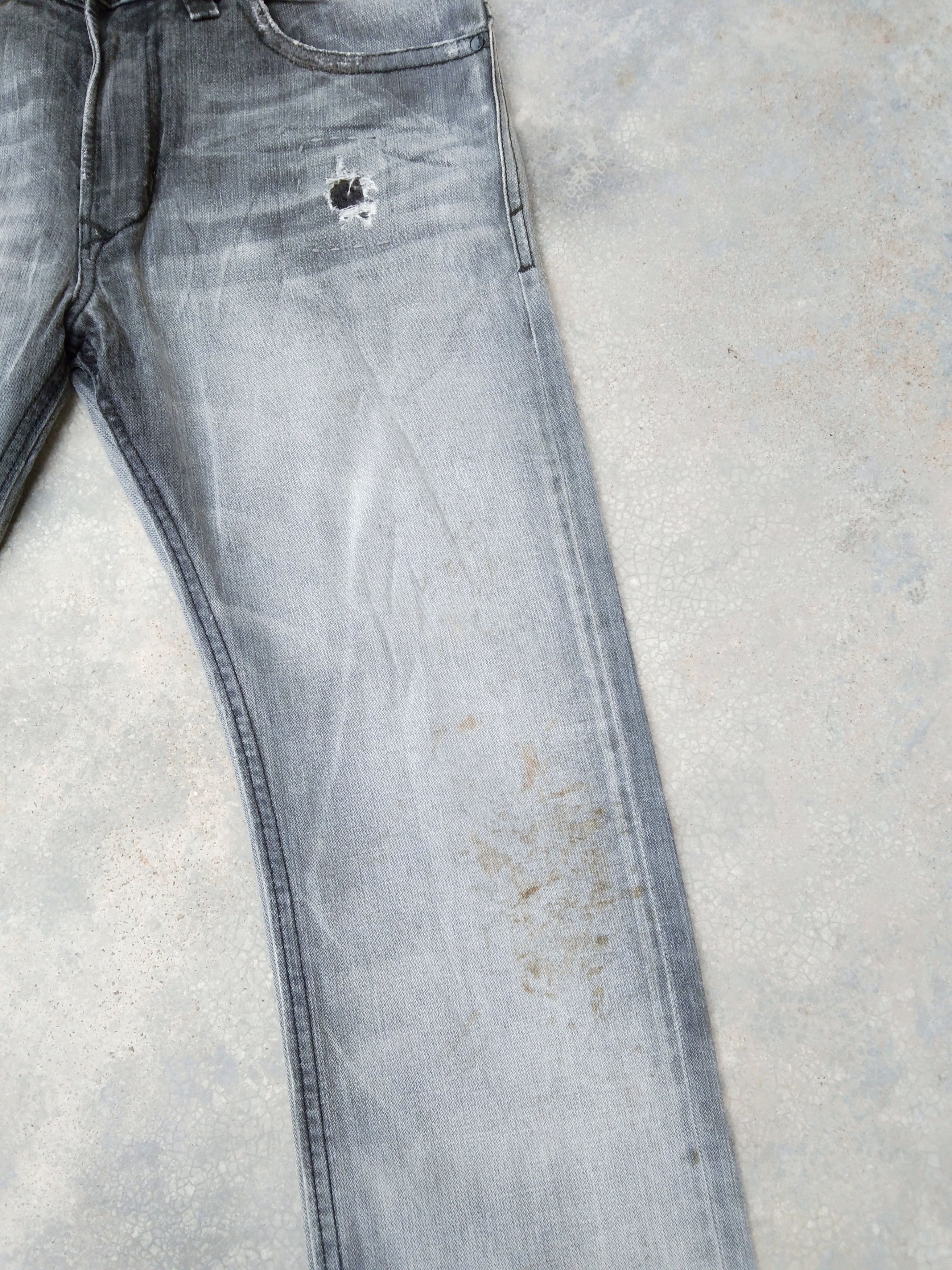 Diesel Vintage Distressed Diesel 'THAVAR' Grey Jeans 30x27 Size US 30 / EU 46 - 7 Thumbnail