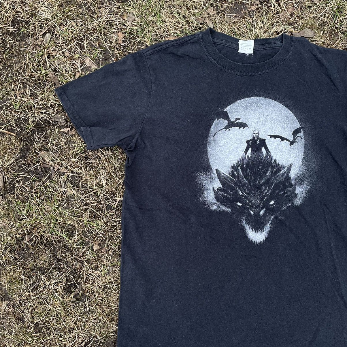 Vintage Vintage 90s Horror Graphic Tee Dark Vampire Skull Print M Size US M / EU 48-50 / 2 - 3 Thumbnail