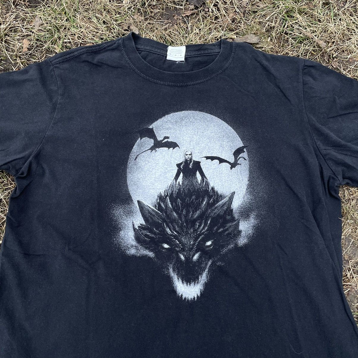Vintage Vintage 90s Horror Graphic Tee Dark Vampire Skull Print M Size US M / EU 48-50 / 2 - 4 Thumbnail