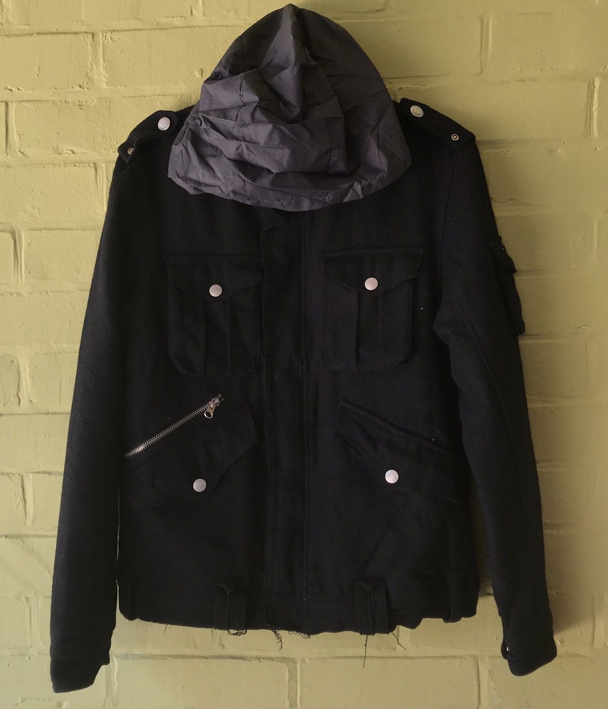 Japanese Brand A.M.P Manydope DISTRESSED BIKER PARACHUTE Jacket Size US S / EU 44-46 / 1 - 2 Thumbnail