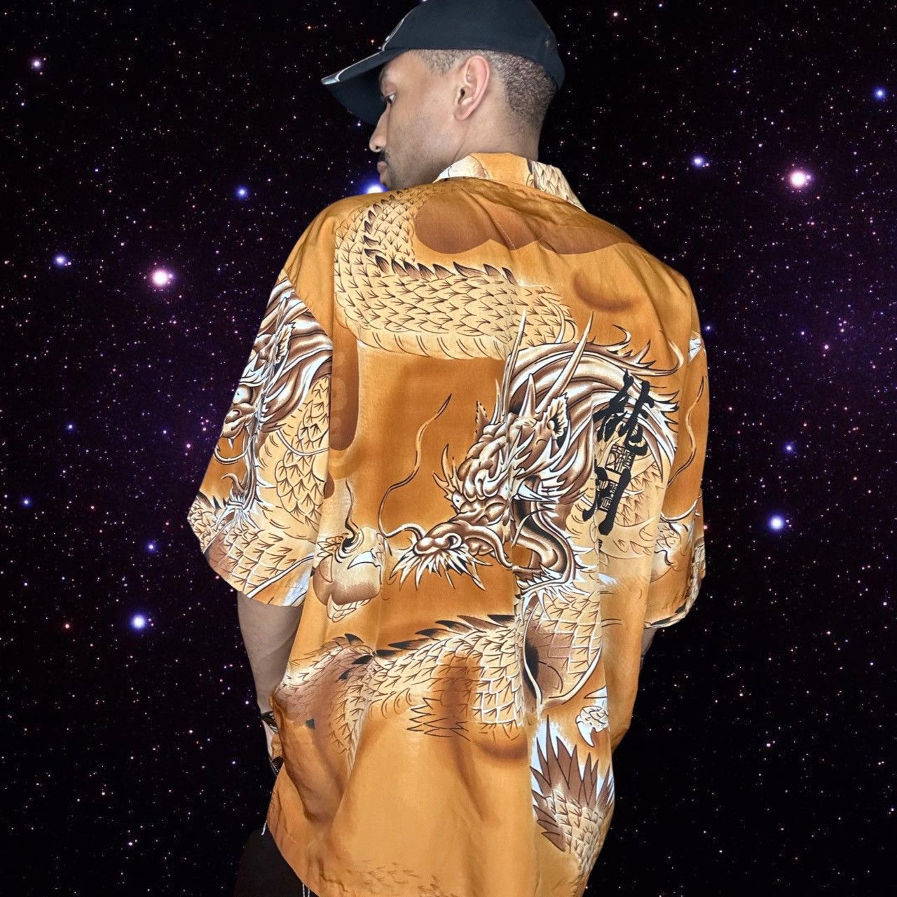Vintage VINTAGE Y2K DRAGON ORANGE BUTTON UP SHIRT _ 2XL Size US XXL / EU 58 / 5 - 5 Thumbnail