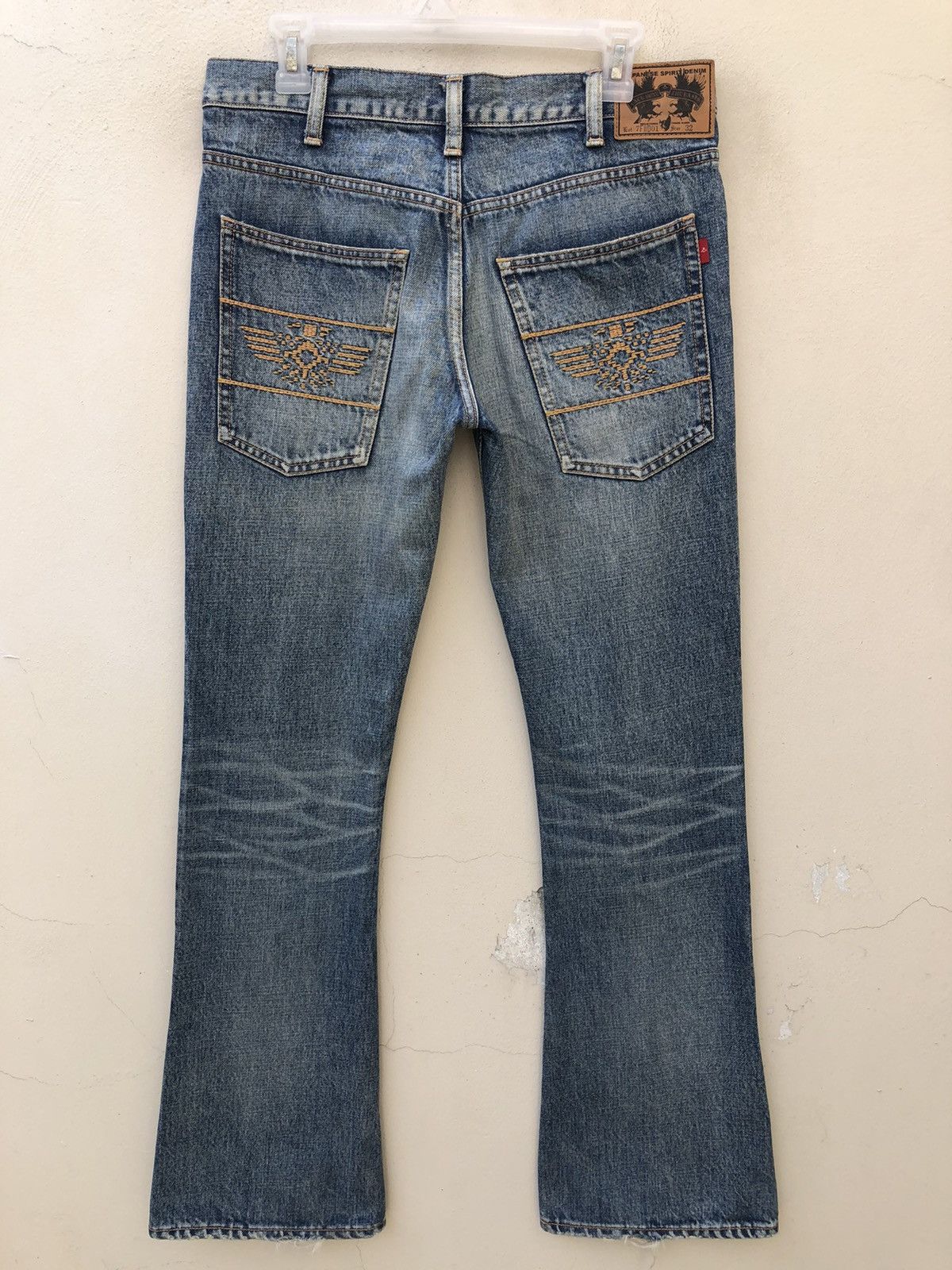Backbone Backbone Japan Embroidery Native Denim Flare Jeans Size US 32 / EU 48 - 3 Thumbnail