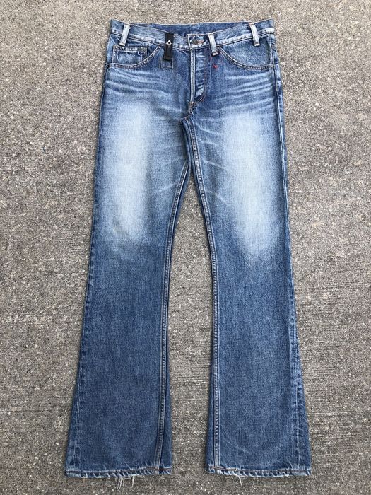 Backbone Backbone Japan Embroidery Native Denim Flare Jeans | Grailed