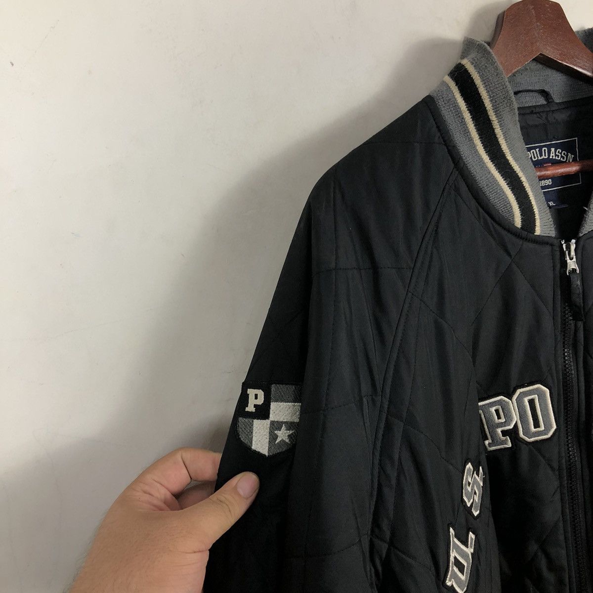 Japanese Brand VINTAGE VARSITY JACKET U.S. POLO ASSN. BIG LOGO Size US XL / EU 56 / 4 - 4 Thumbnail