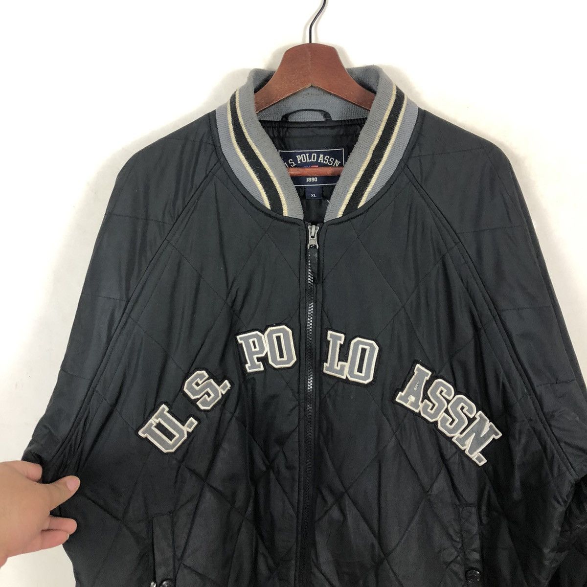 Japanese Brand VINTAGE VARSITY JACKET U.S. POLO ASSN. BIG LOGO Size US XL / EU 56 / 4 - 5 Thumbnail