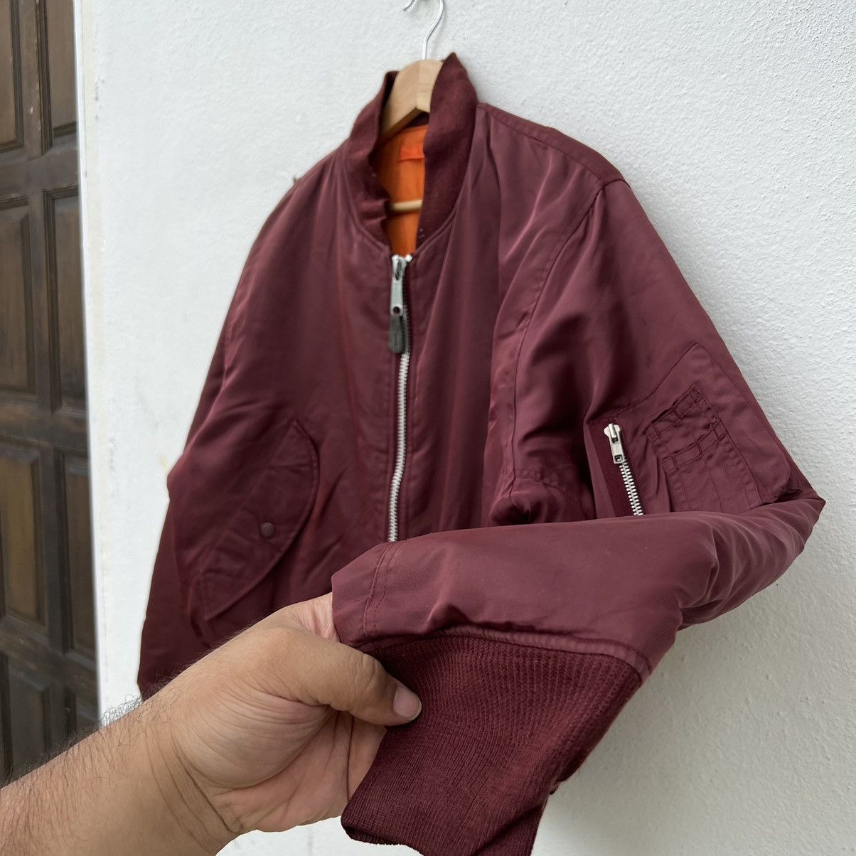 Japanese Brand 💥RARE REVERSIBLE COLOUR MA-1 TYPE MILITARY COLLECTION Size US L / EU 52-54 / 3 - 7 Thumbnail