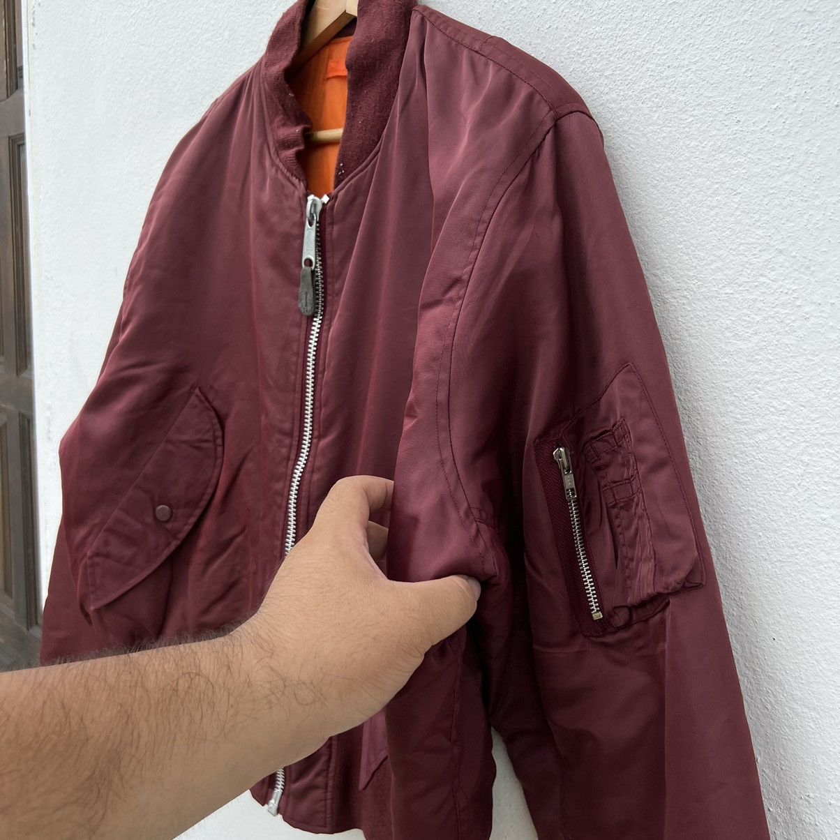 Japanese Brand 💥RARE REVERSIBLE COLOUR MA-1 TYPE MILITARY COLLECTION Size US L / EU 52-54 / 3 - 5 Thumbnail