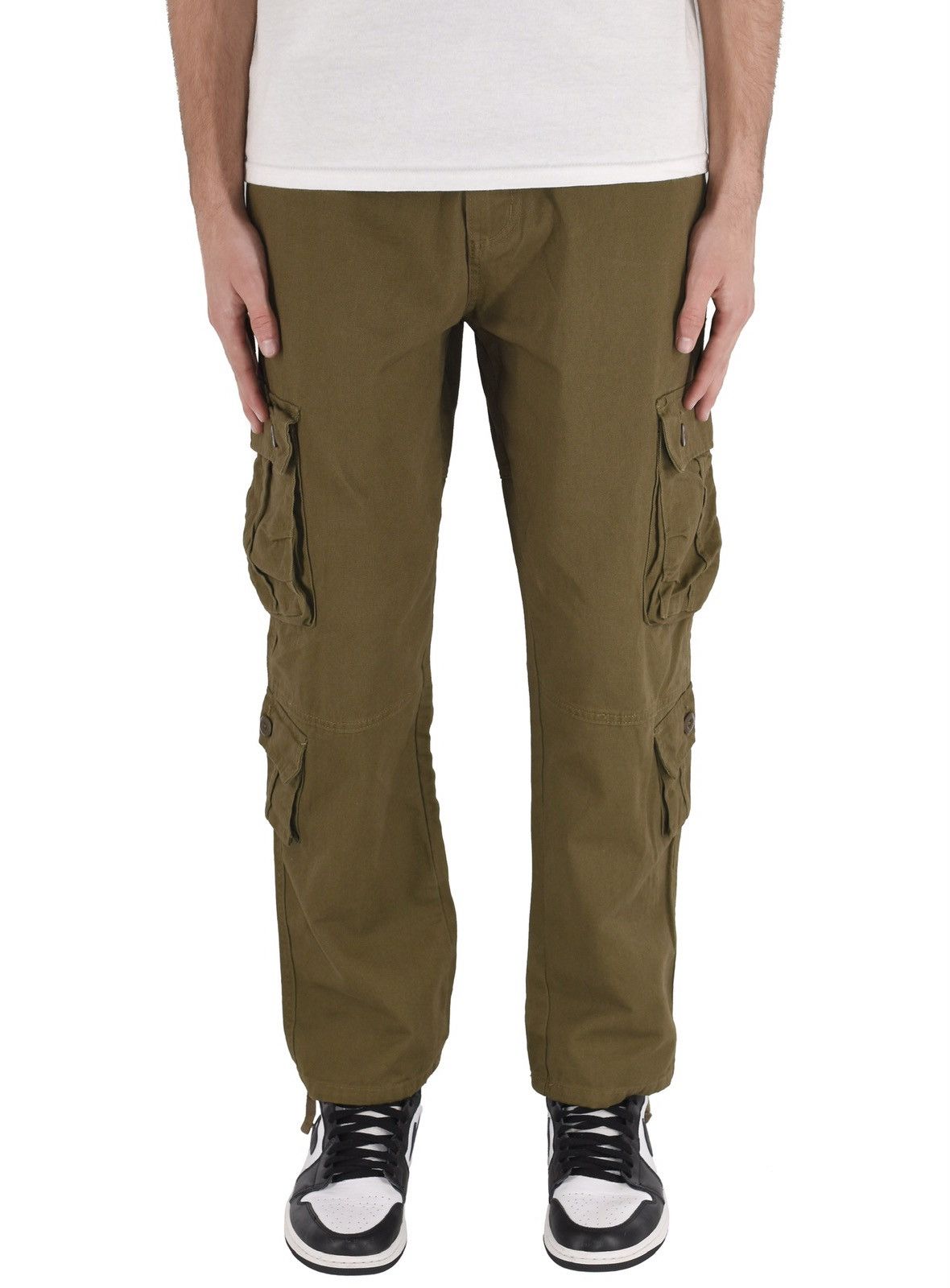 Japanese Brand 8 Pocket Cargo Pants Khaki Size US 40 / EU 56 - 2 Thumbnail