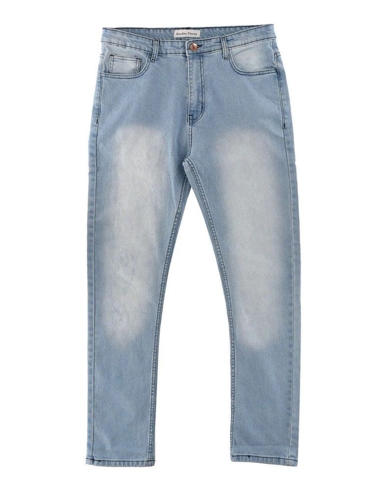 Vintage Distressed Denim Light Wash Size US 38 / EU 54 - 3 Thumbnail