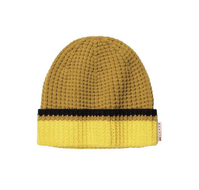 image of Marni Popcorn Knitted Beanie Unisex in Beige, Men's