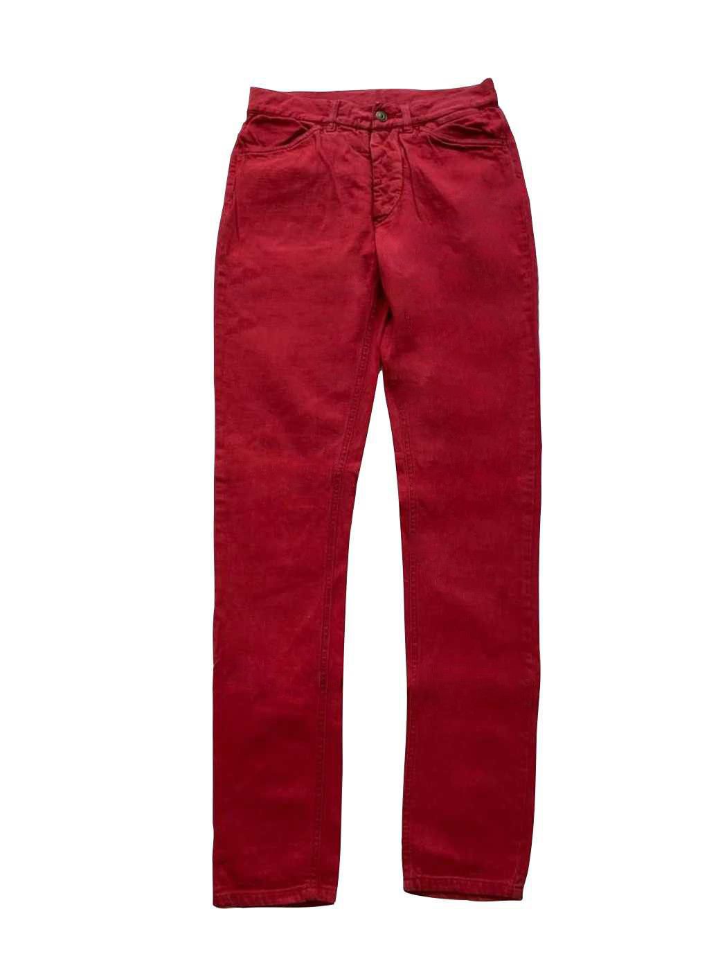 Maison Margiela ⚡️QUICK SALE⚡️2008 Maison Margiela Red Denim Trousers Size 28" / US 6 / IT 42 - 1 Thumbnail