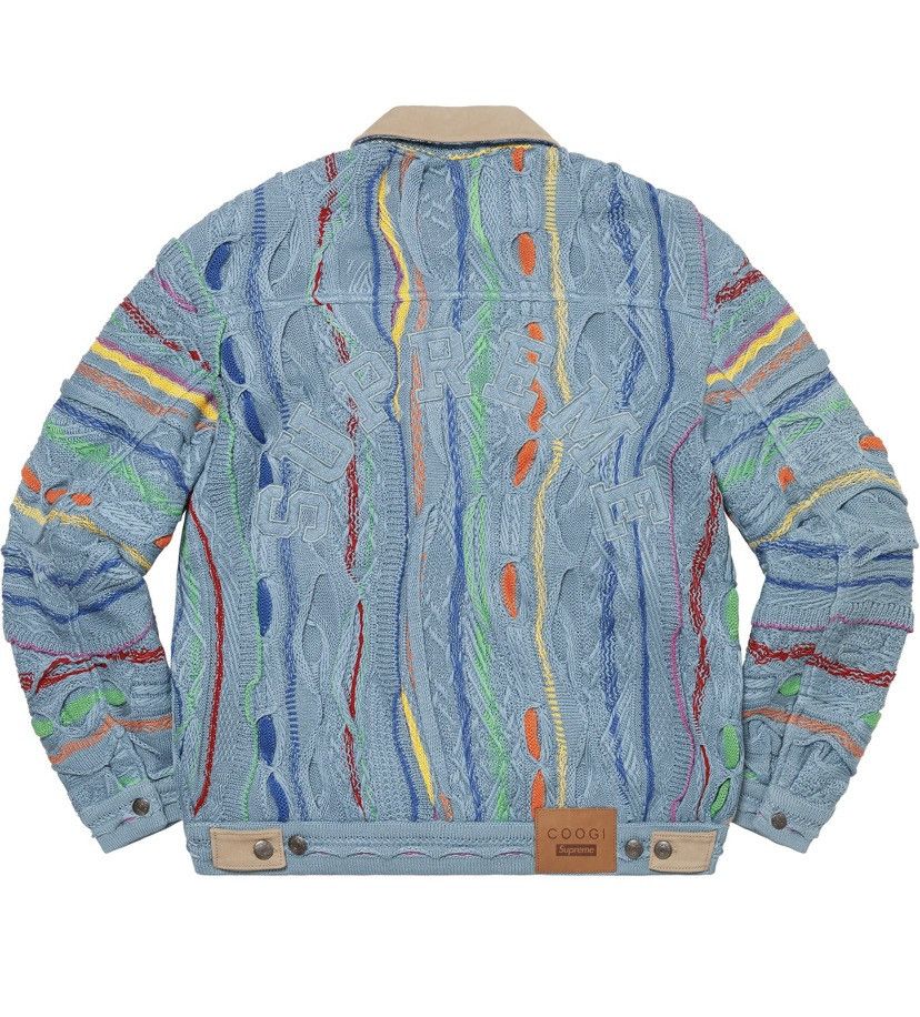 Coogi × Supreme Supreme Coogi Trucker Jacket Small Blue | Grailed
