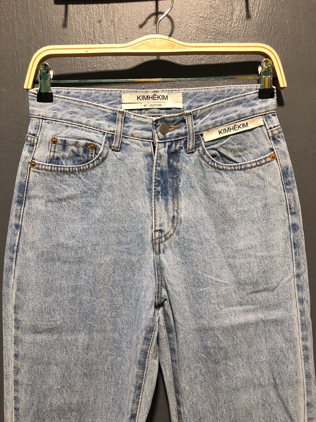 Japanese Brand DESIGNER KIMHĒKIM MY UNIFORM BLUE WASH DENIM Size US 28 / EU 44 - 7 Thumbnail