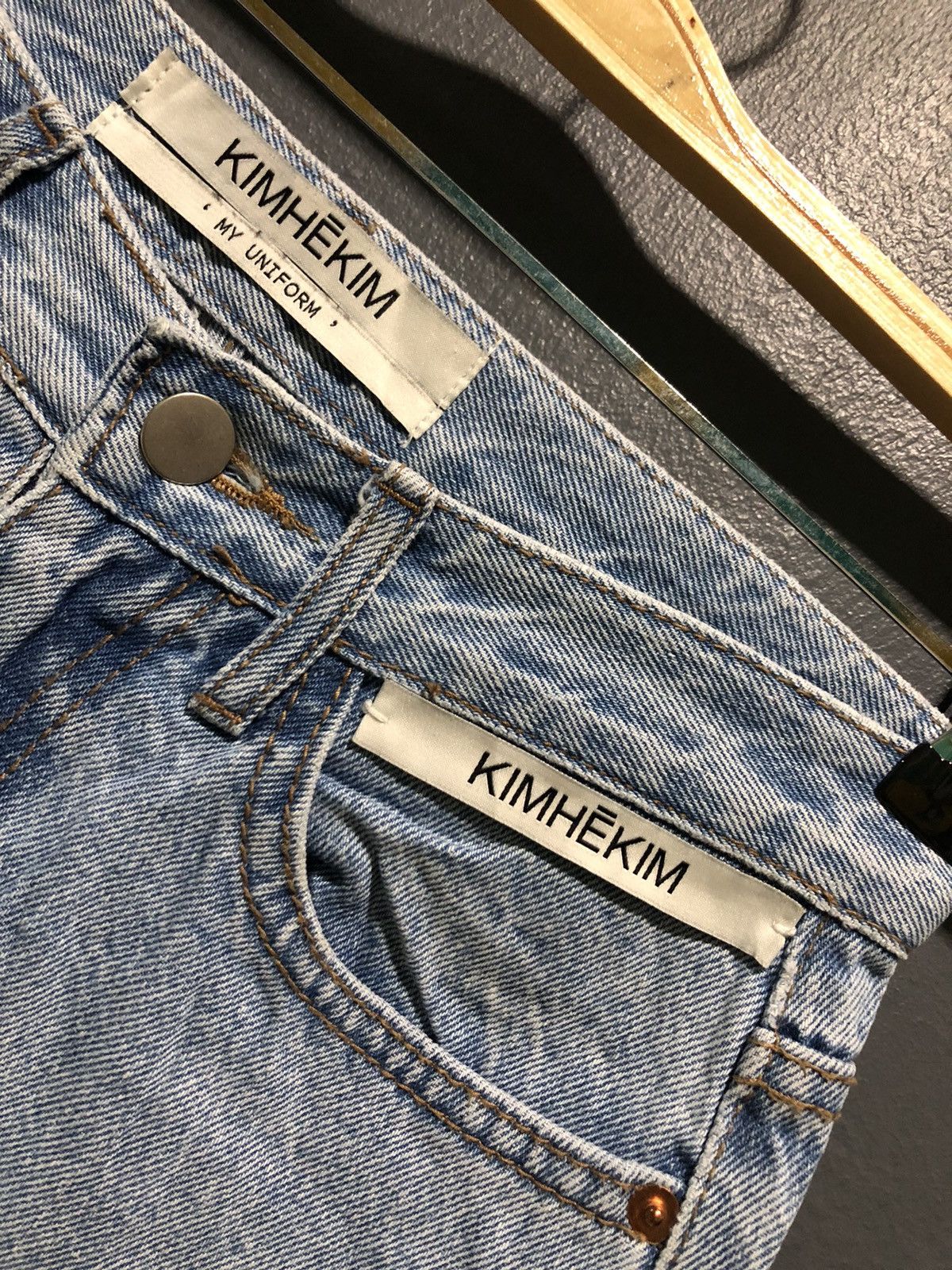 Japanese Brand DESIGNER KIMHĒKIM MY UNIFORM BLUE WASH DENIM Size US 28 / EU 44 - 8 Thumbnail